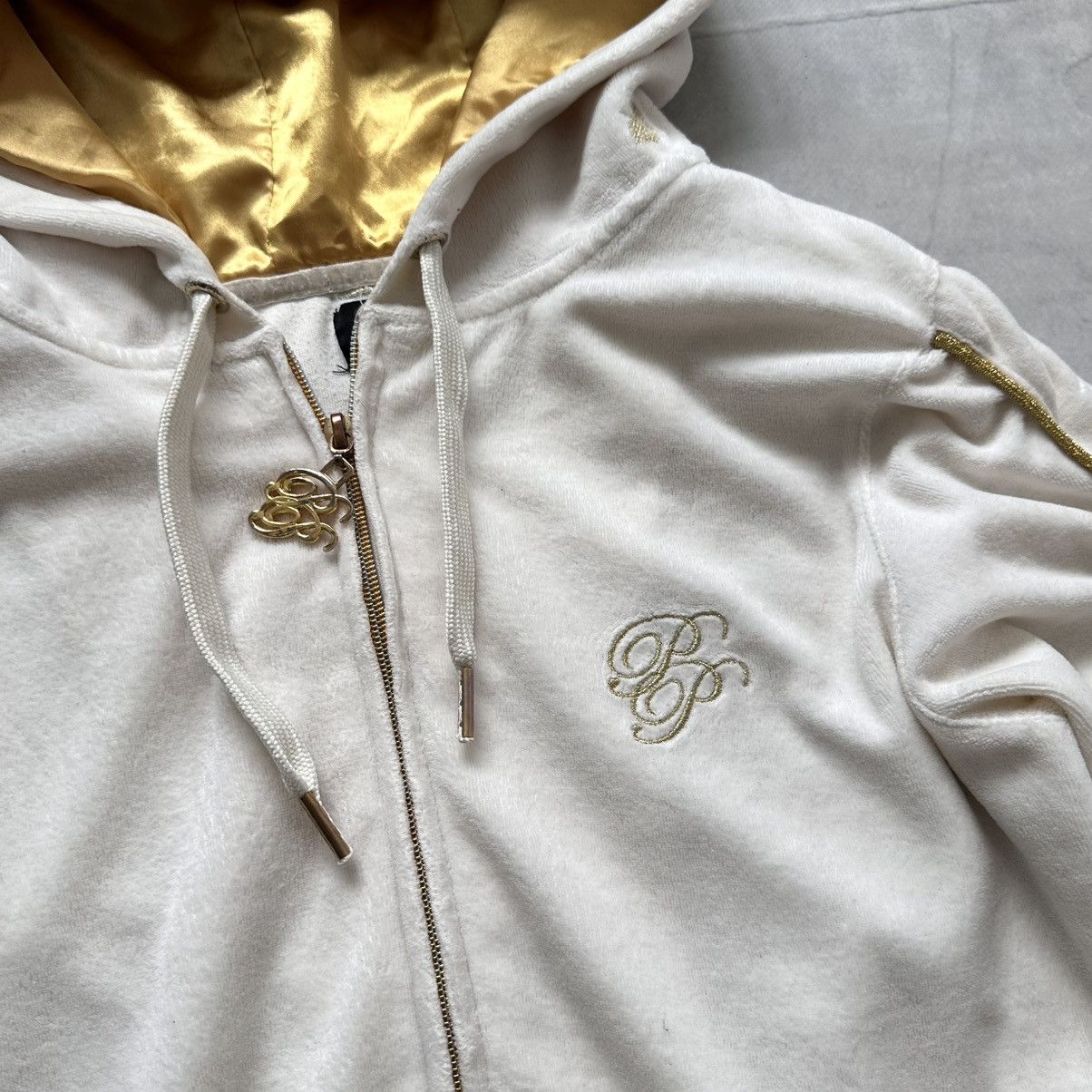 Hysteric Glamour 00s Pelle Pelle Embroidered Floral Zip Hoodie Ed Hardy Vibe Size M / US 6-8 / IT 42-44 - 7 Thumbnail