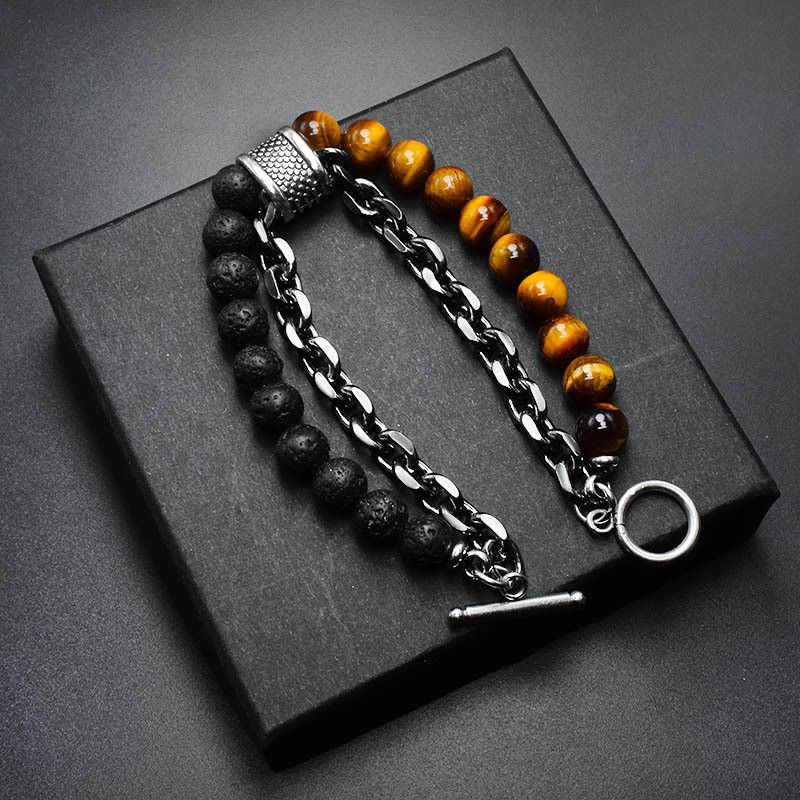 Japanese Brand × Vintage Tiger Eye Stone Beaded Bracelet Size ONE SIZE - 2 Thumbnail