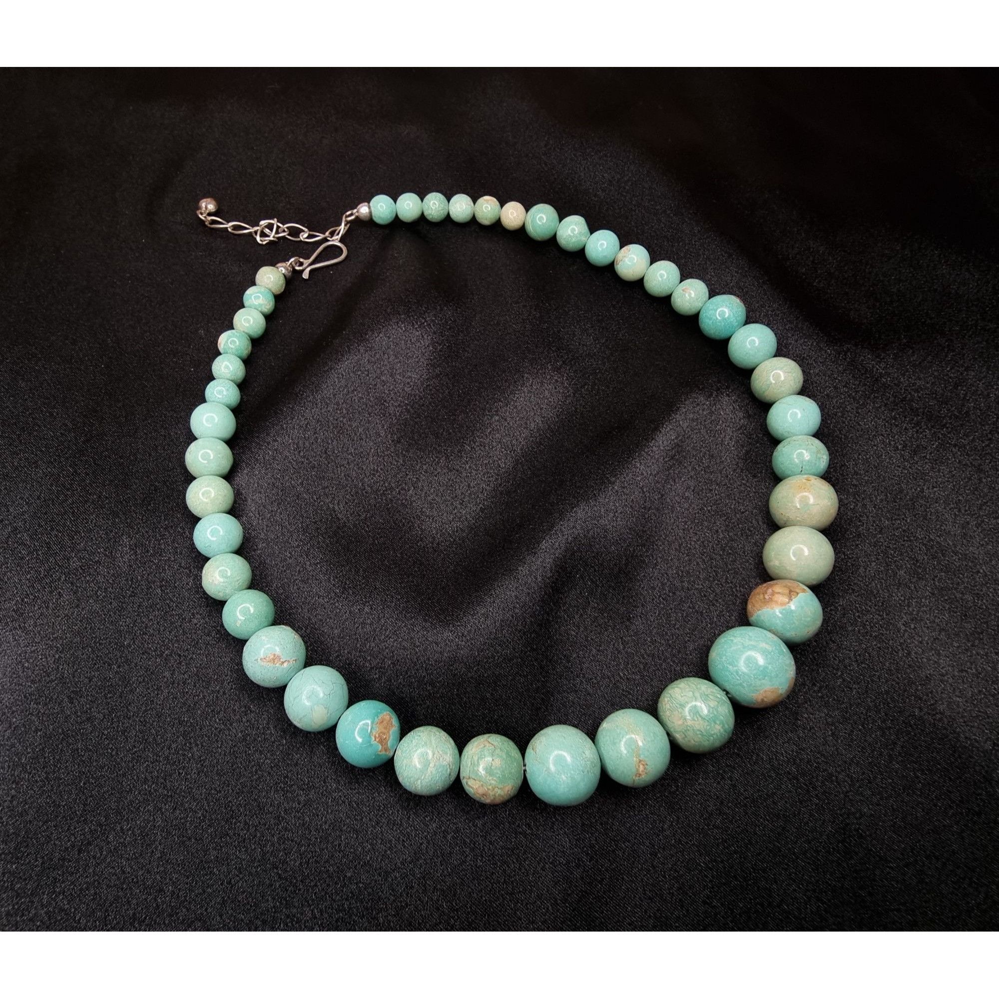 Vintage Jay King Sterling Silver 925 Turquoise Beaded Necklace With Size ONE SIZE - 2 Thumbnail