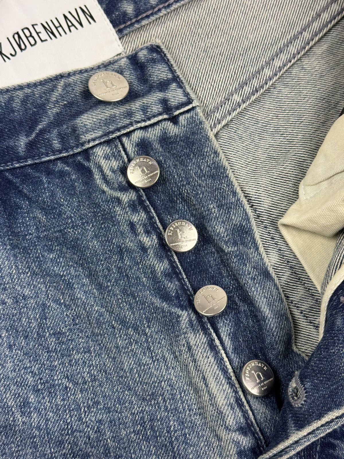 Han Kjobenhavn New! Han Kjobenhavn Drop Crotch Washed Selvage Denim Jeans Size US 30 / EU 46 - 11 Thumbnail