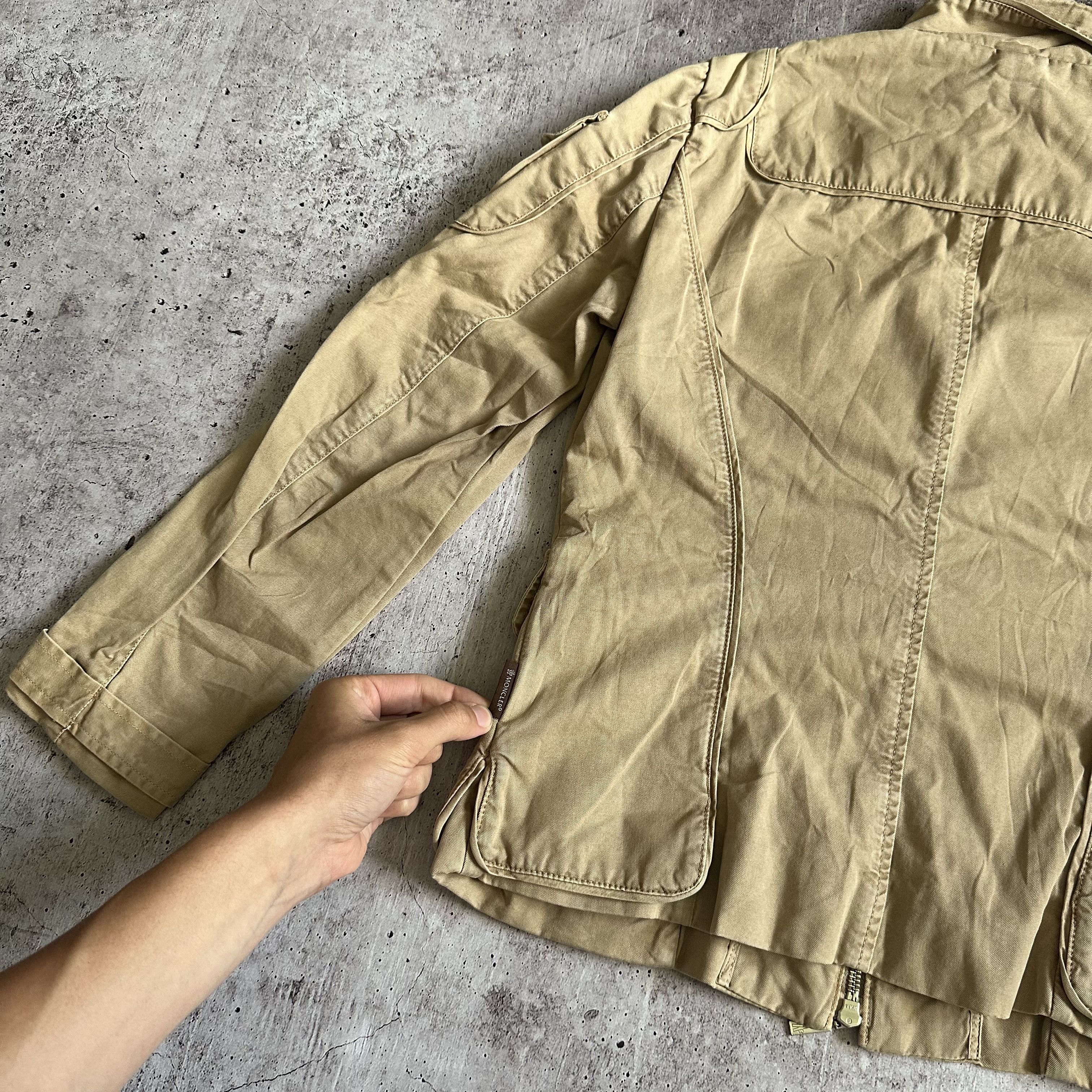 Moncler Moncler Avant Garde Denim Vintage y2k Beige Cargo Jacket Size M / US 6-8 / IT 42-44 - 14 Thumbnail