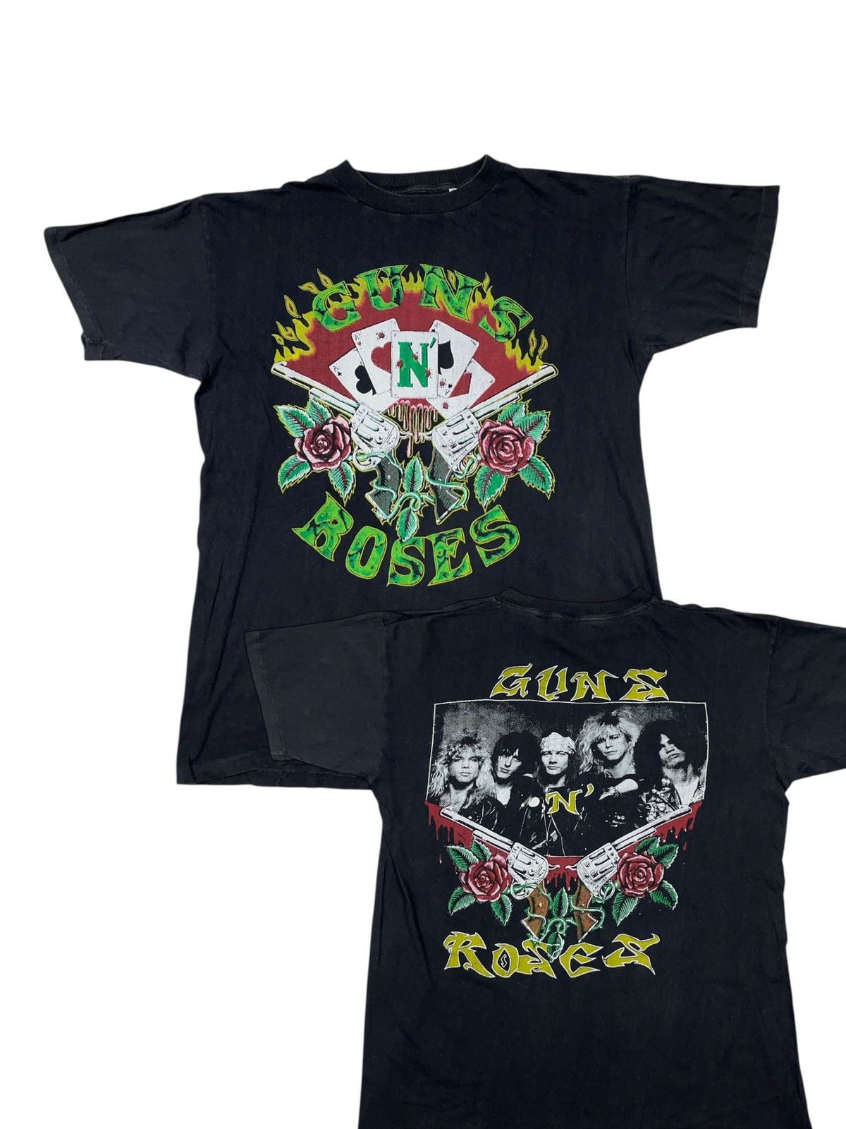 Band Tees Vintage 90s Guns N Roses Bootleg T-shirt Single Stitch rare Size US XL / EU 56 / 4 - 1 Thumbnail