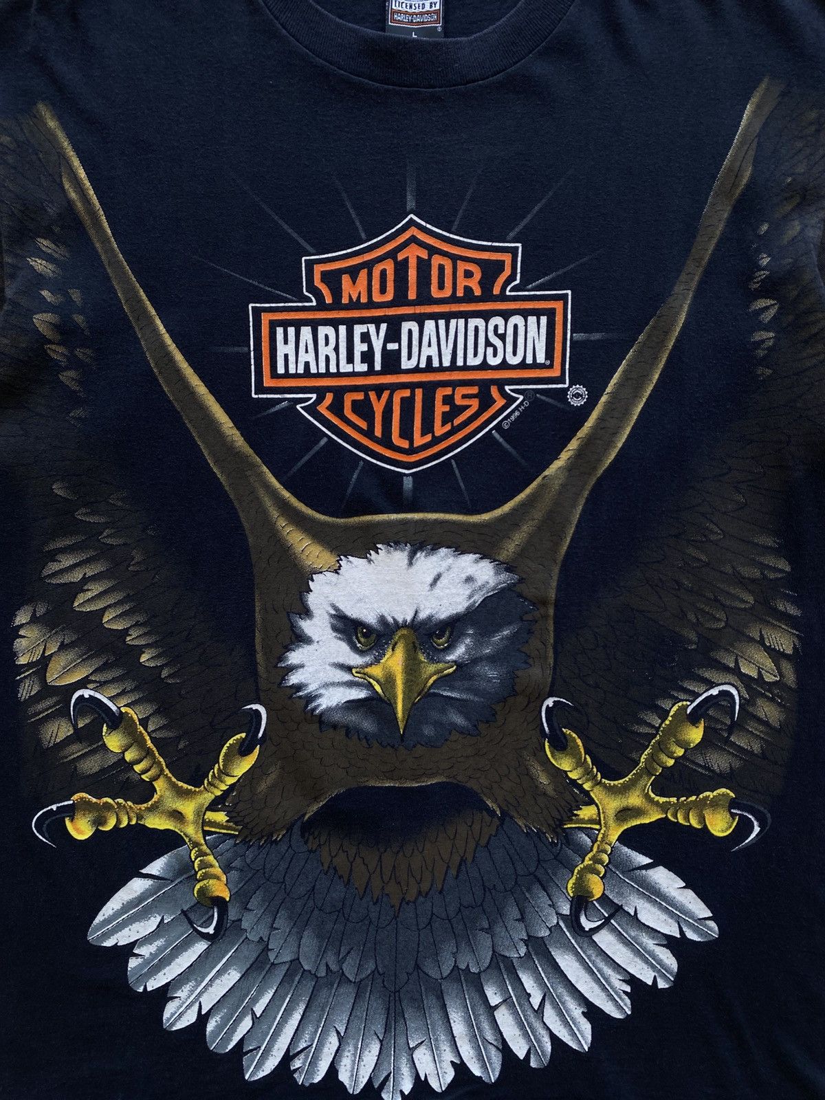 Harley Davidson 1996 Harley Davidson Eagle AOP Tee Single Stitch XL Size US XL / EU 56 / 4 - 2 Thumbnail