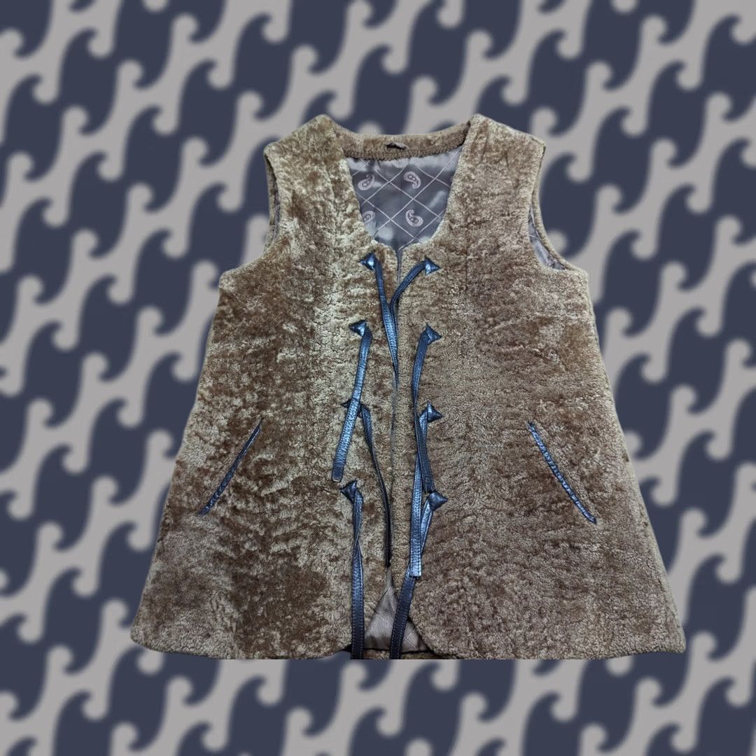 KARA VINTAGE Kara Trutnov Womens Vest L Faux Fur Khaki Brown Vest Women Casual Ladies 90s 0 Size L / US 10 / IT 46 - 1 Thumbnail