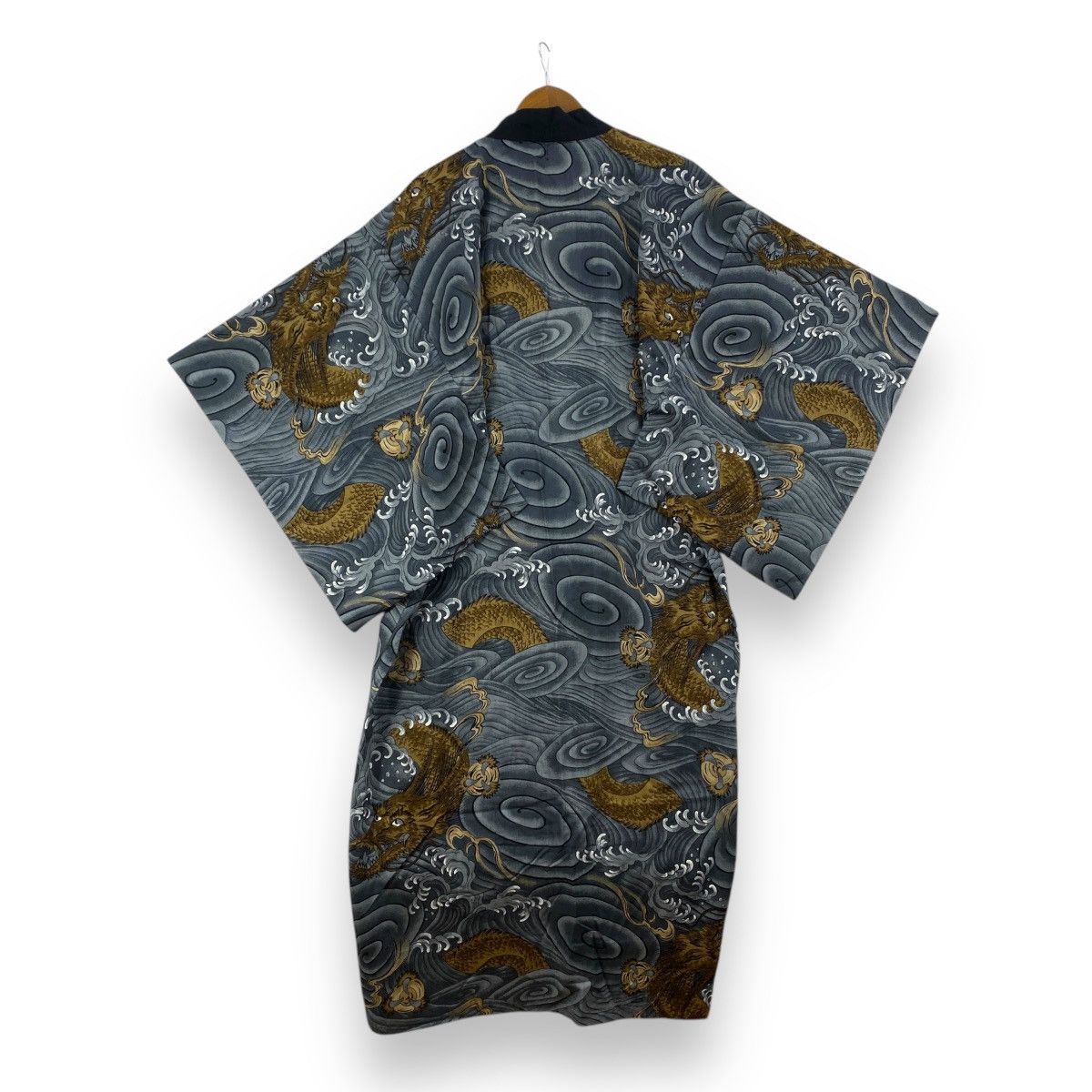 Japanese Brand Vintage 80’ KIMONO JAPAN DRAGON Temple Nature Coat Cape Size L / US 10 / IT 46 - 3 Thumbnail