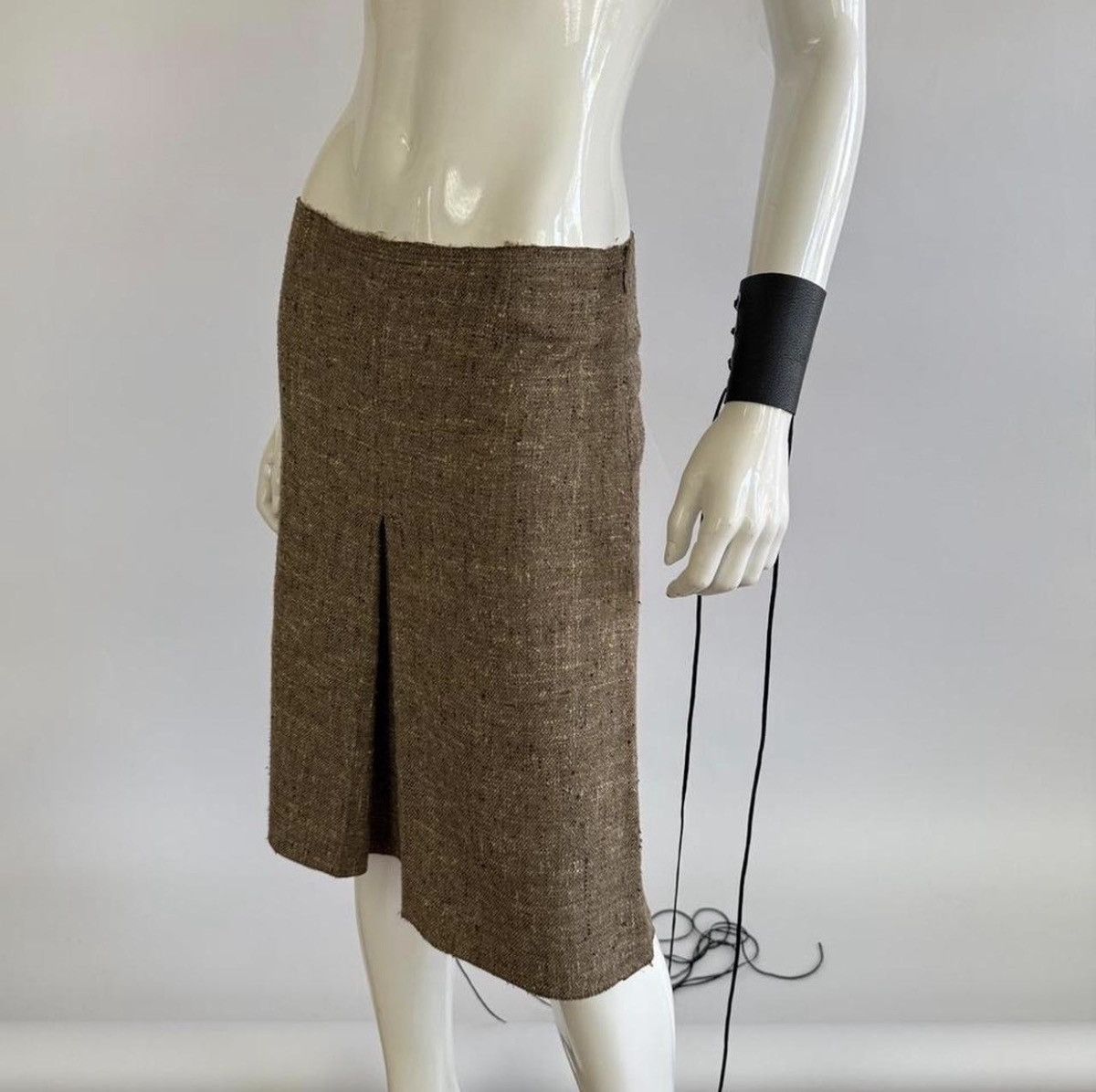 Prada Prada Archival Vintage 2000 Low Rise Box Pleat Midi Skirt Size 28" / US 6 / IT 42 - 3 Thumbnail