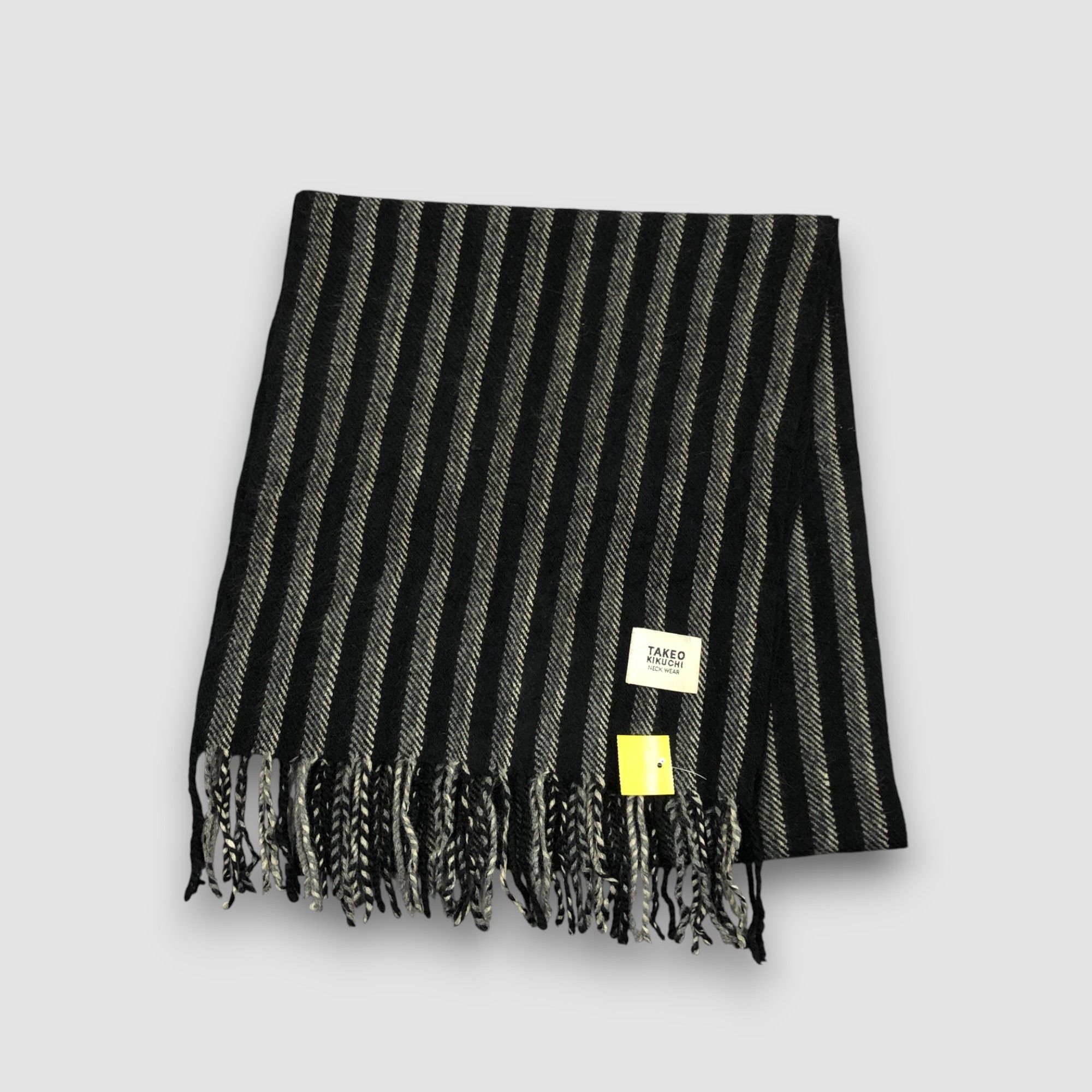 Takeo Kikuchi Vintage Takeo kikuchi Scarf Muffler Wool Cashmere Scarves Size ONE SIZE - 3 Thumbnail