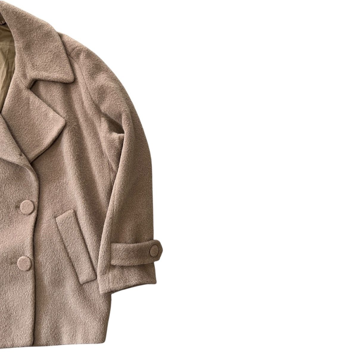 Maison Margiela MAISON MARGIELA ④ Alpaca Double-Breasted Wool Coat Size XS / US 0-2 / IT 36-38 - 3 Thumbnail