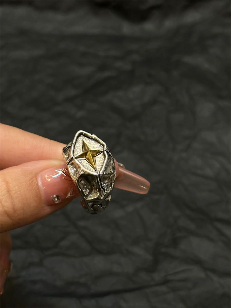 Jewelry Dark Jewelry Rings Open Size Chrome Ring (Size 7-13) Size ONE SIZE - 3 Thumbnail
