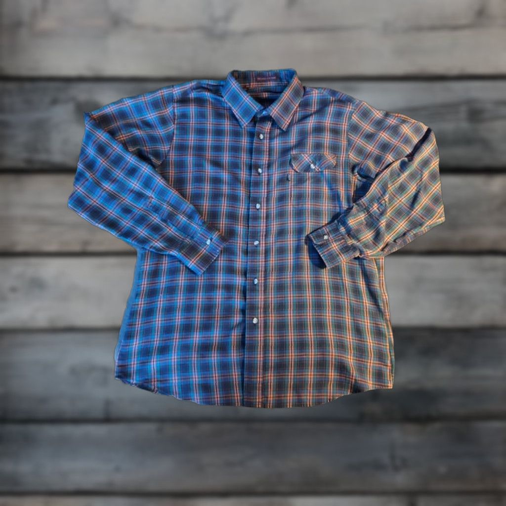 Levi's VTG Levi’s 80s Plaid Action Shirt Long Sleeve Size L Green/Red Made In USA Size US L / EU 52-54 / 3 - 1 Thumbnail