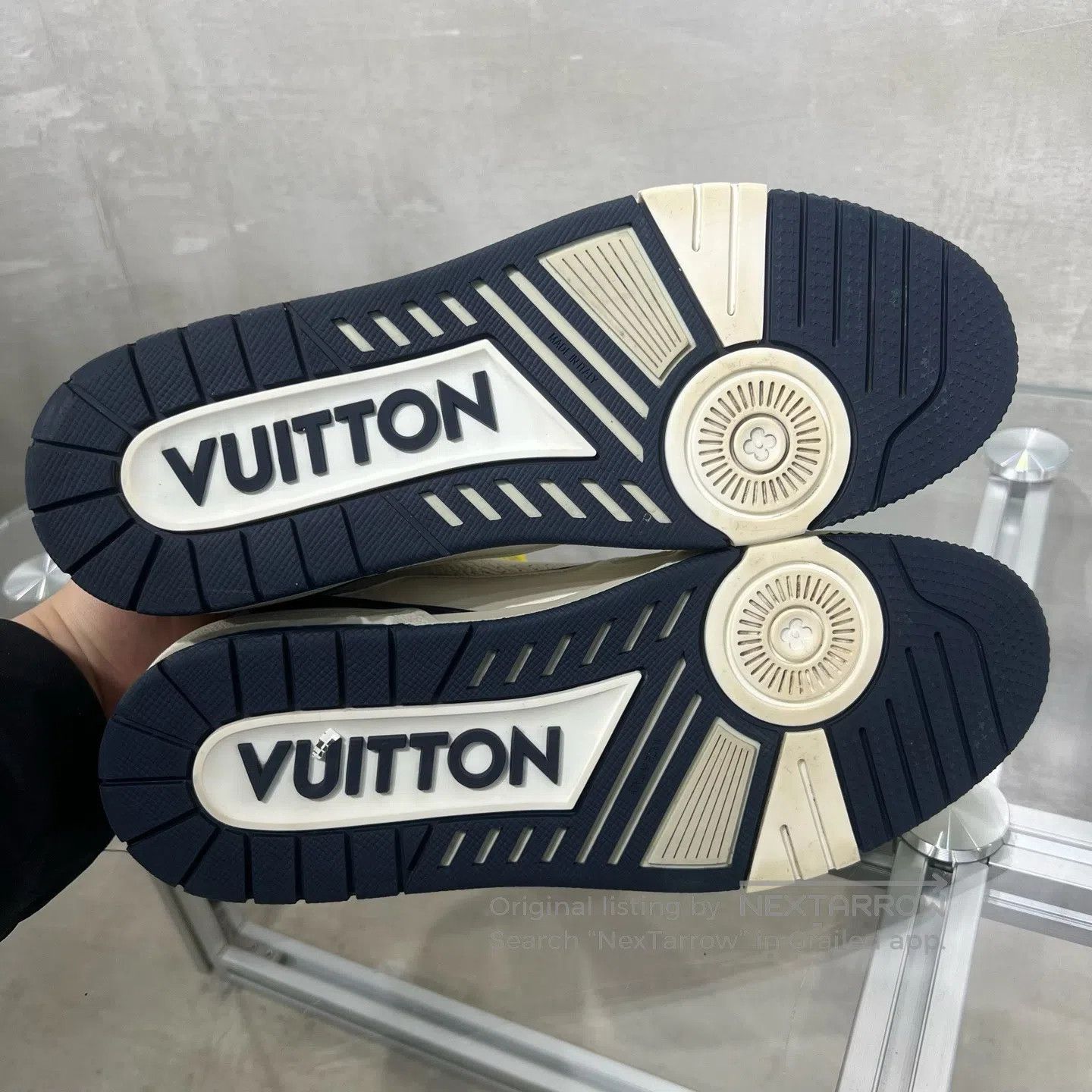 Louis Vuitton Louis Vuitton Trainer White Blue Cement board shoes Size US 9 / EU 42 - 7 Thumbnail
