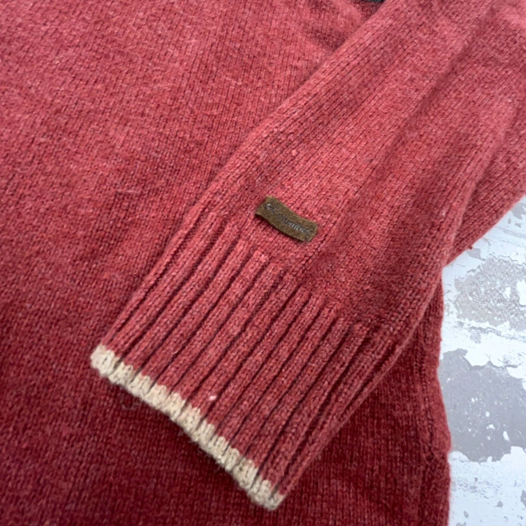 Vintage Columbia Sweater Men XL Red 1/4 Zip Knit Pullover - Classic Outdoor Size US XL / EU 56 / 4 - 6 Thumbnail
