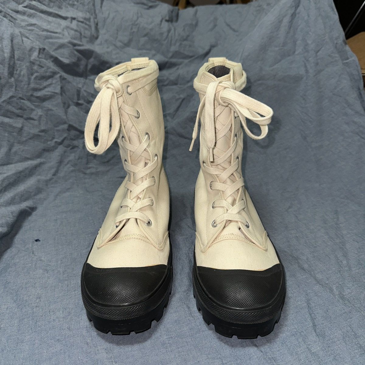 Comme des Garcons Homme Plus 90s CdGH Plus Canvas Combat Boots Size US 10 / EU 43 - 4 Thumbnail
