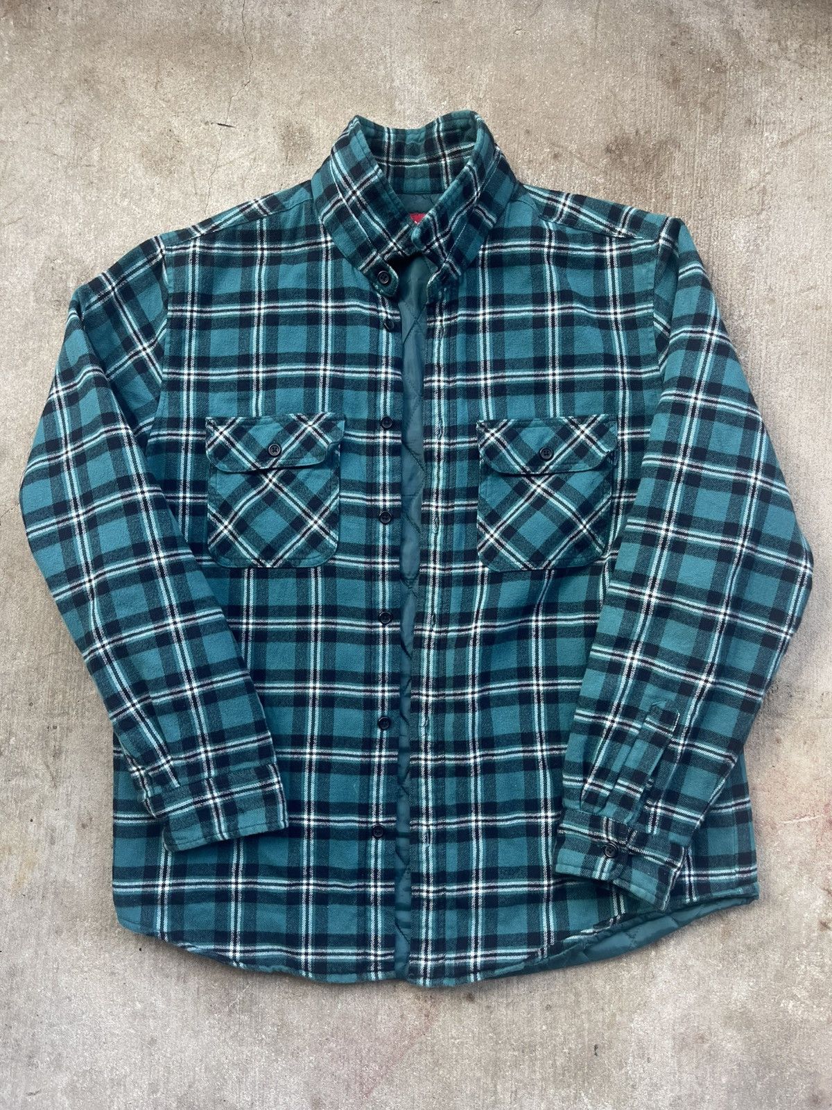 Supreme Supreme Arc Logo Quilted Flannel Shirt Size US L / EU 52-54 / 3 - 2 Thumbnail
