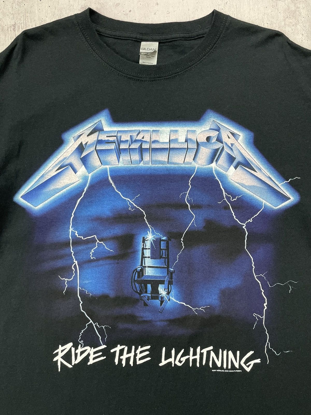 Band Tees × Metallica × Vintage Vintage Metallica Ride The Lightning 2017 T- Shirt Y2K Size US L / EU 52-54 / 3 - 2 Thumbnail