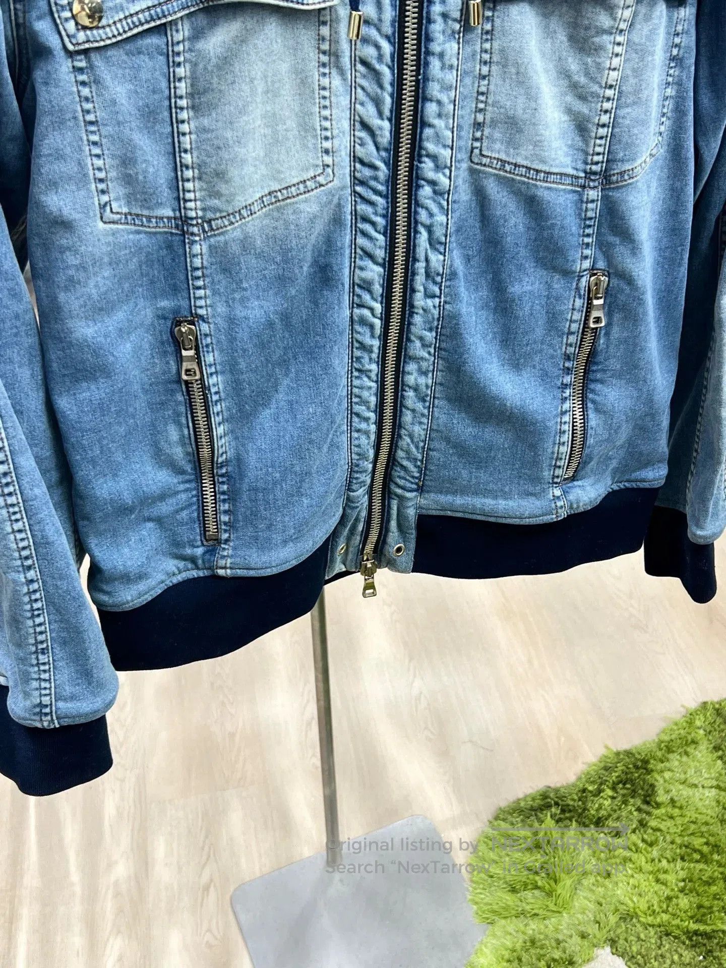 Balmain Balmain Blue Denim Hooded Jacket XL. Size US XL / EU 56 / 4 - 3 Thumbnail