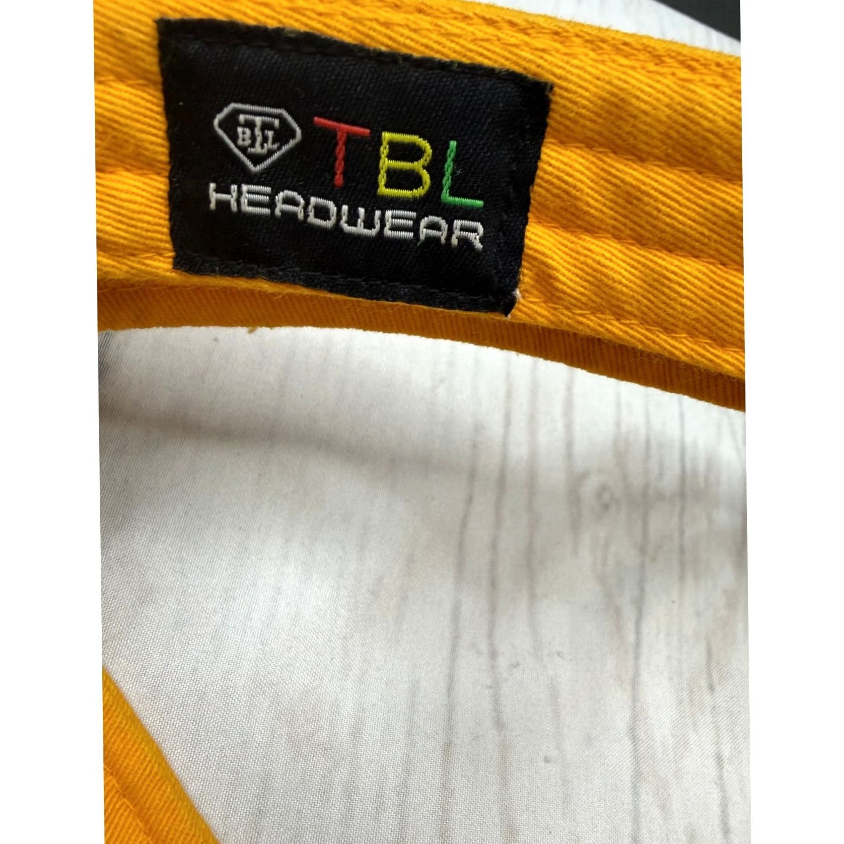 Vintage TBL Headwear Jamaica Sun Visor Unisex Yellow Green Embroidered Adjustable OSFM Size ONE SIZE - 6 Thumbnail