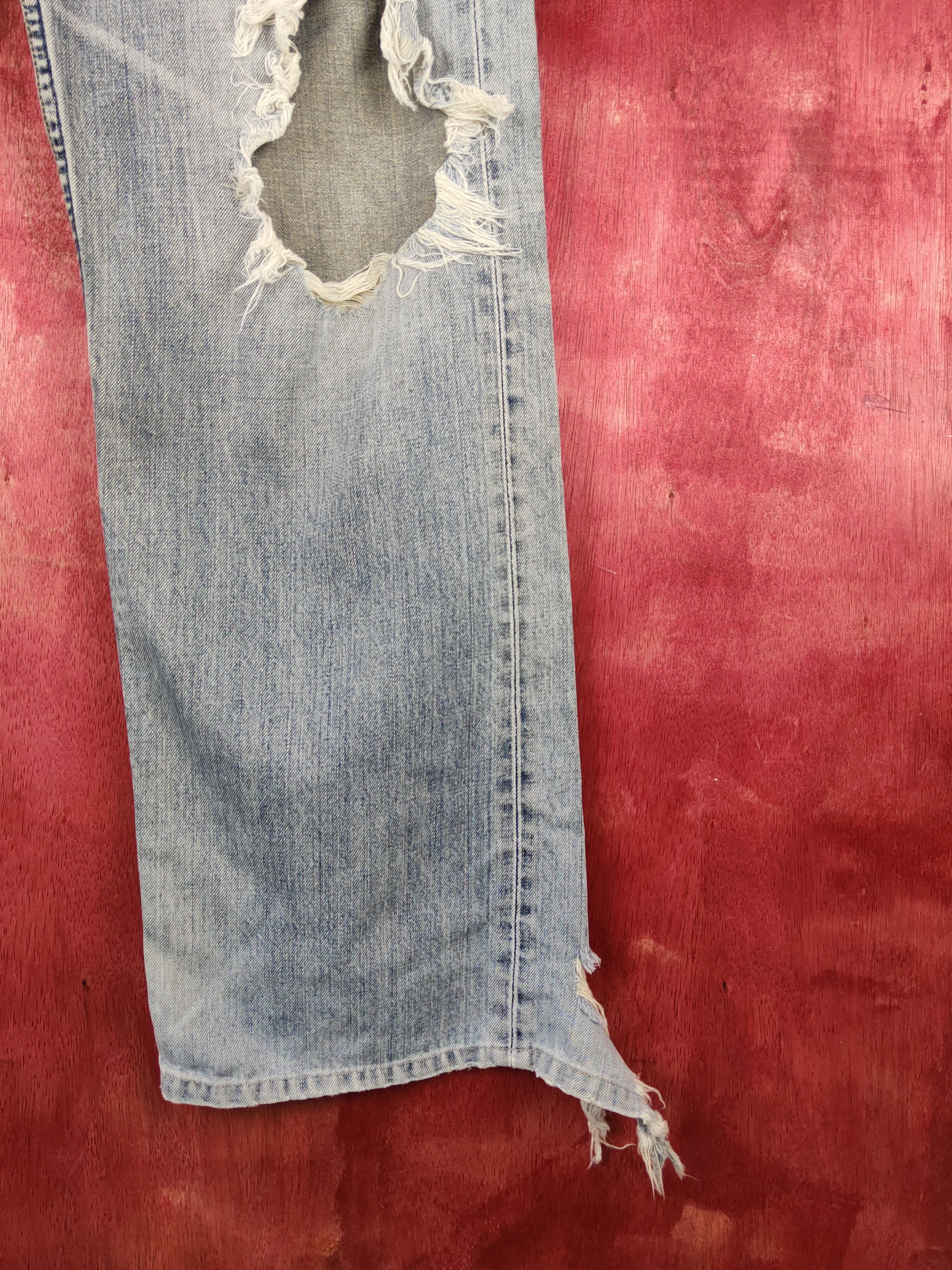 Levi's DL Levi's Blue Faded Distressed Ripped Jeans #S1853 Size US 32 / EU 48 - 6 Thumbnail