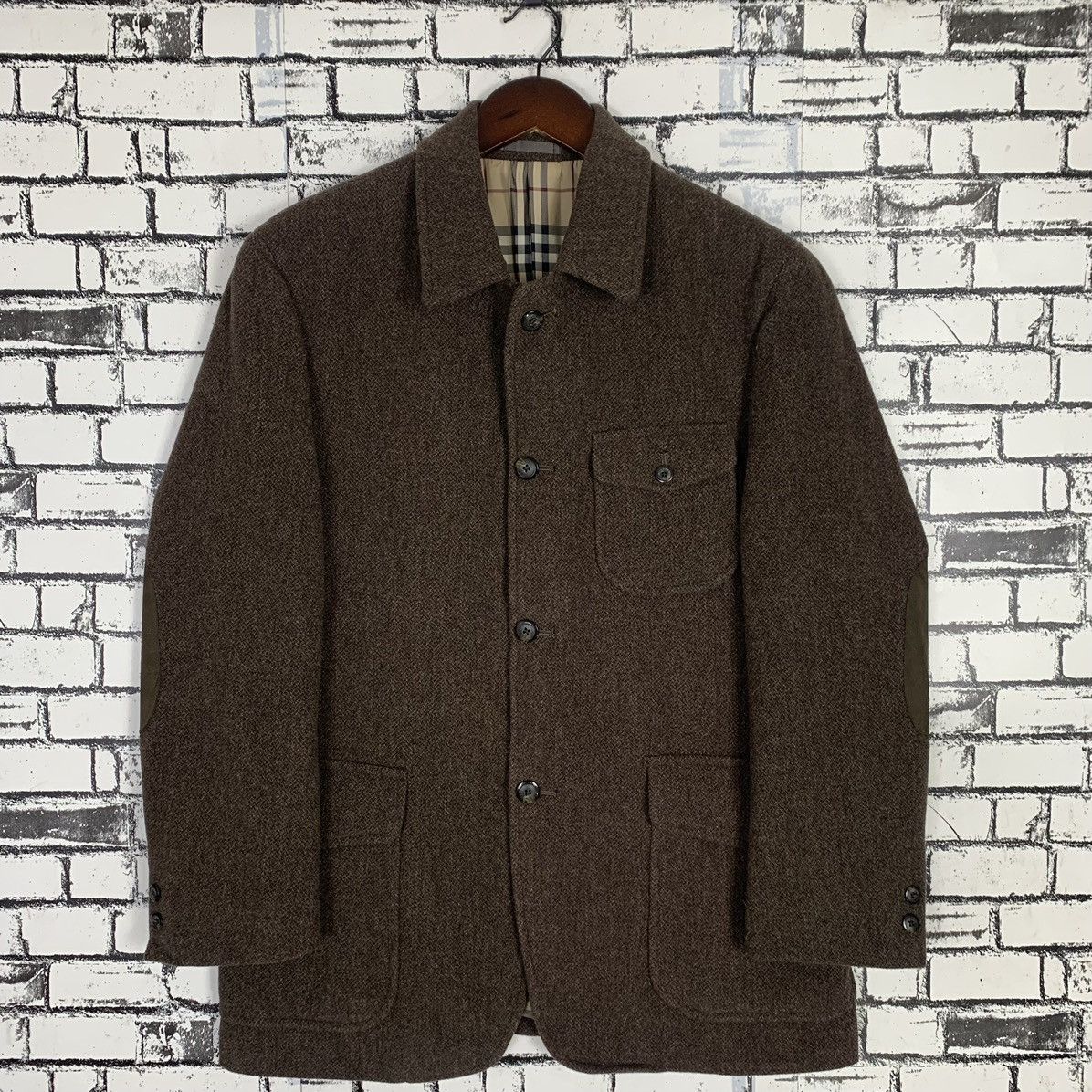 Burberry × Vintage Luxury Brand Burberry Nova Check Wool Jacket Size US M / EU 48-50 / 2 - 1 Thumbnail