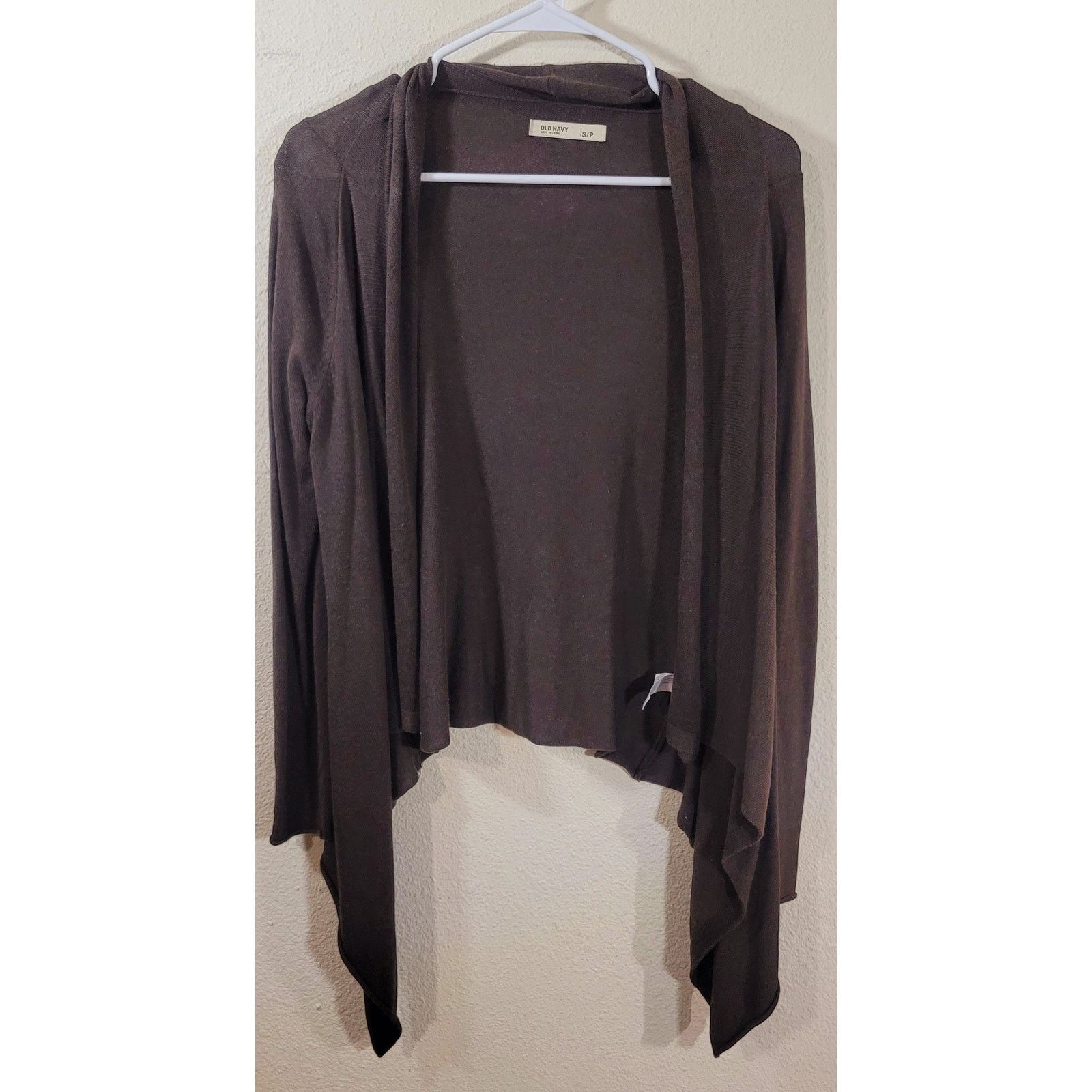 Old Navy Old Navy Brown Draped Open Front Cardigan Sweater Small Size S / US 4 / IT 40 - 6 Thumbnail