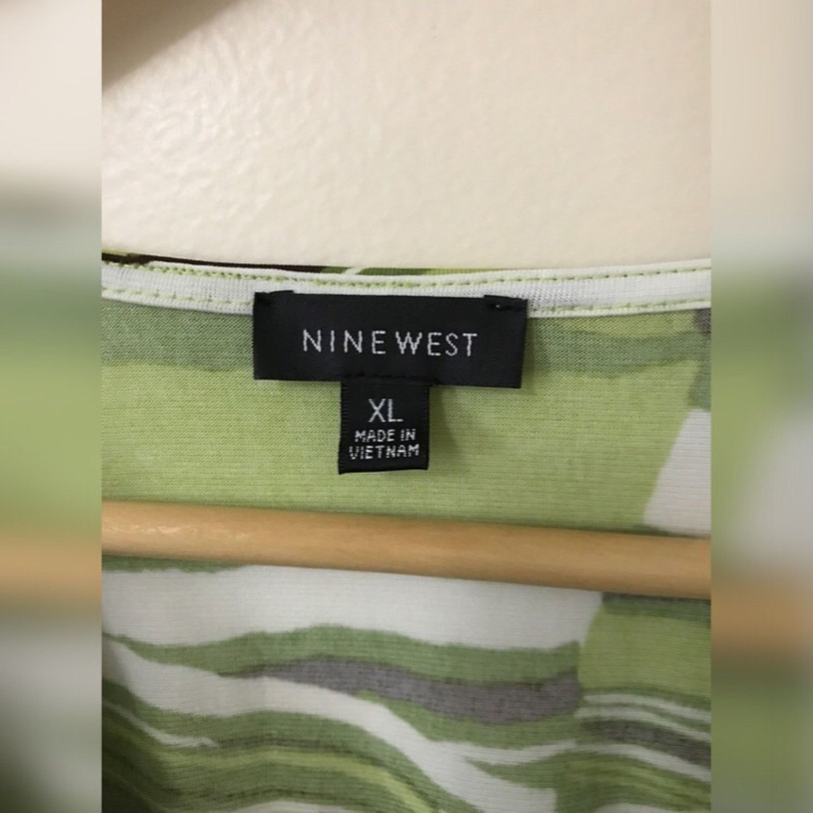 Nine West NWT $69 Nine West Palm Multi Color Blouse Size XL / US 12-14 / IT 48-50 - 4 Thumbnail