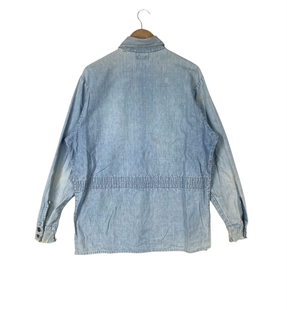 Levi's × Vintage 70s True Vintage Levis Big E Orange Tag Chambray Distressed Size US L / EU 52-54 / 3 - 4 Thumbnail
