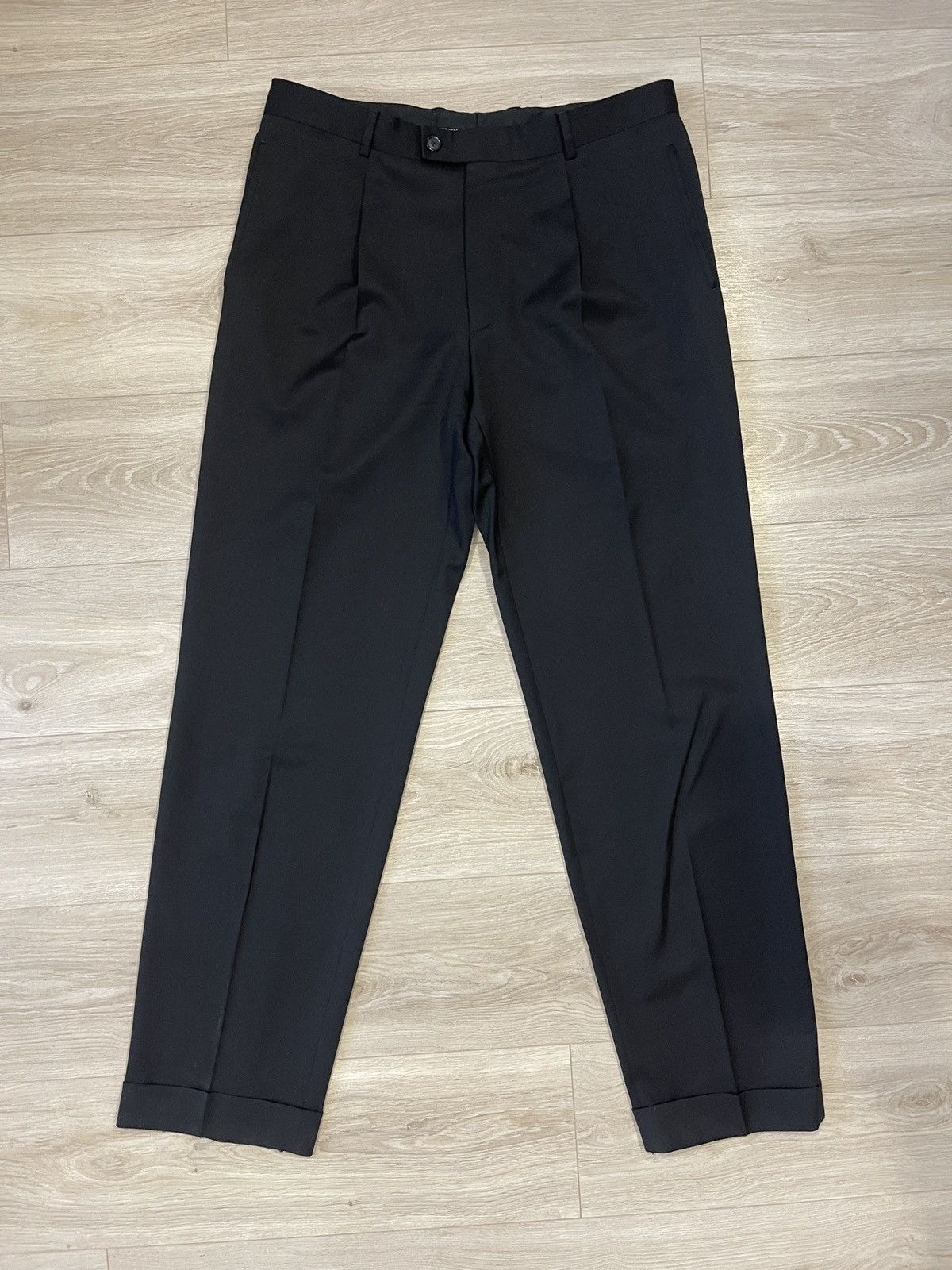 Hugo Boss Hugo Boss "Hooker" Black Wool Trousers - Super 100 W38 Size 44L - 10 Thumbnail