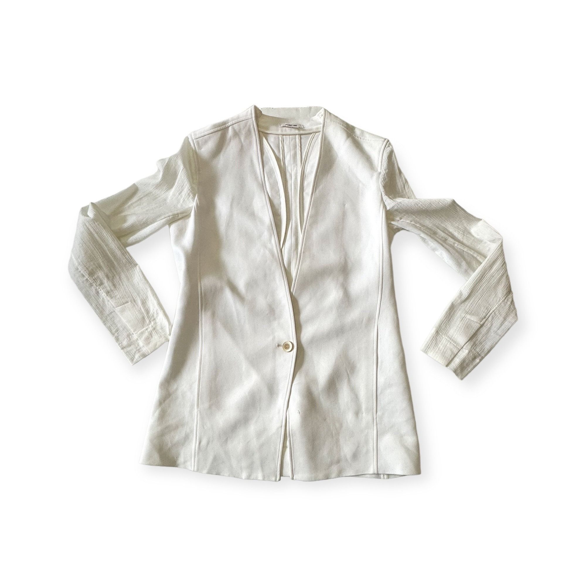 Helmut Lang Helmut Lang Torsion White Cutout Blazer, Size 4 Size S / US 4 / IT 40 - 4 Thumbnail