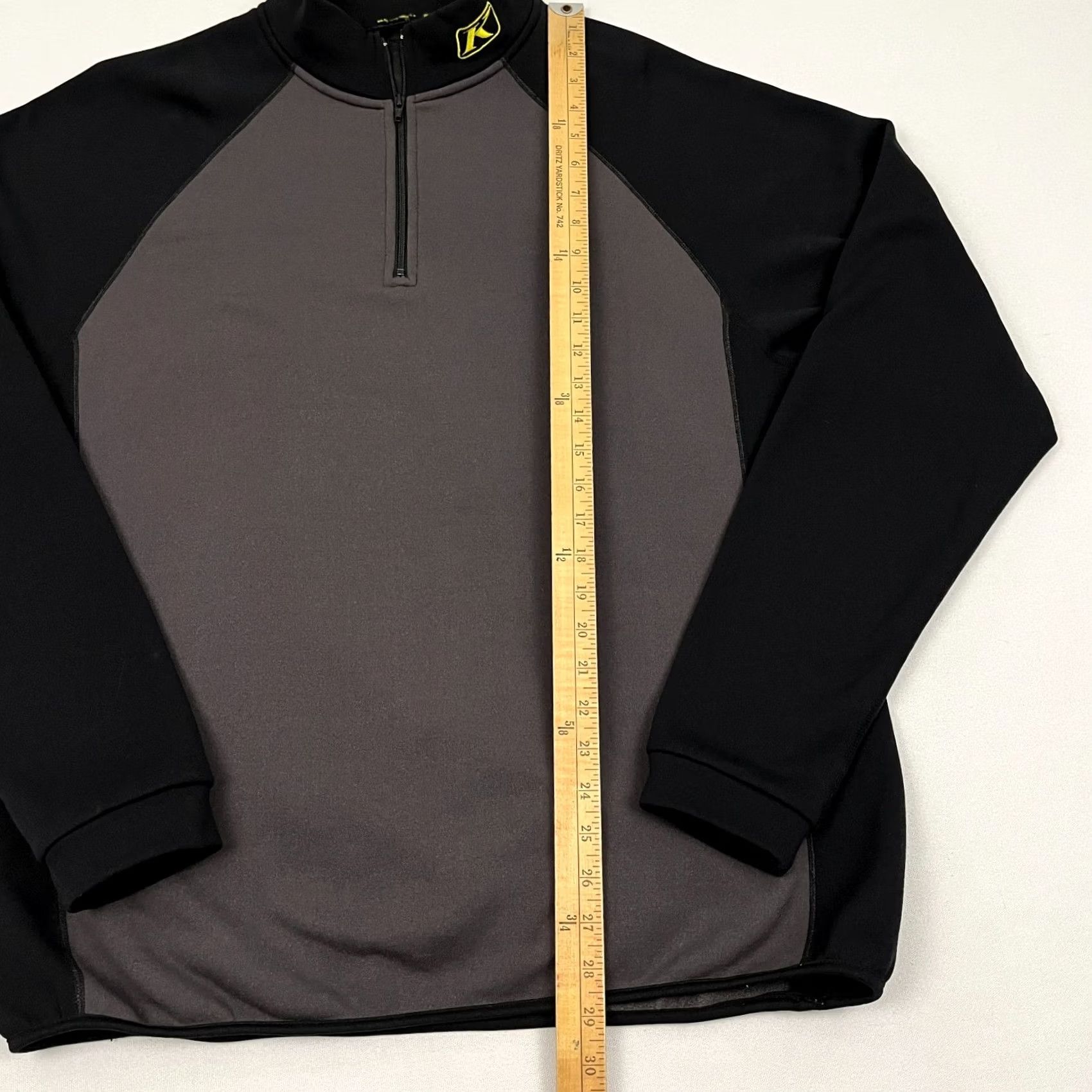 Vintage Klim Pullover Mens L Gray Black Fleece Lined Quarter Zip Active Sweatshirt Snow Size US L / EU 52-54 / 3 - 5 Thumbnail