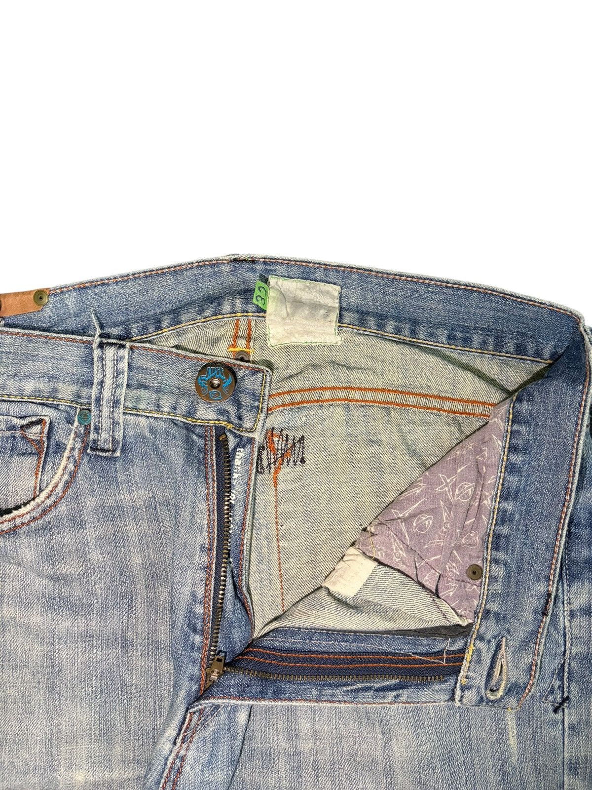 Fubu Vintage Japanese Brand Faded Wash Distressed Loose Jeans Size US 32 / EU 48 - 5 Thumbnail