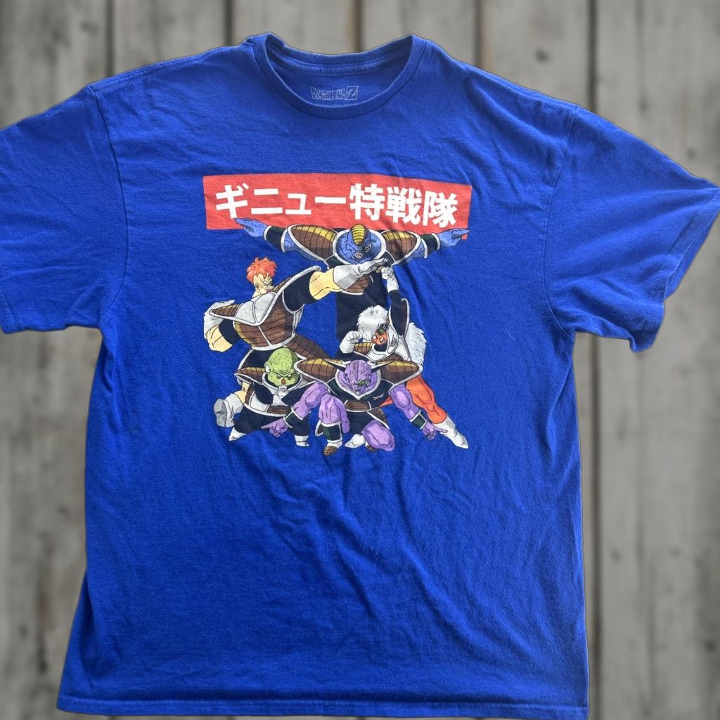 Vintage Dragon Ball Z Ginyu Force Shirt Mens Large Blue Anime Graphic Tee Japanese DBZ Shirt Size US L / EU 52-54 / 3 - 1 Thumbnail