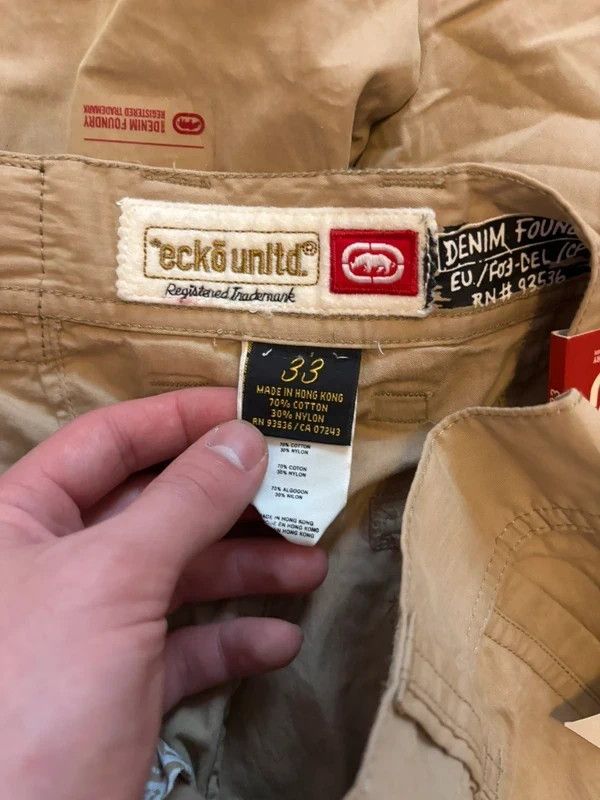 Ecko Unltd. Vintage Ecko Baggy Cargo Pants Beige Sand Size 33 NWT Y2K Size US 33 - 3 Thumbnail