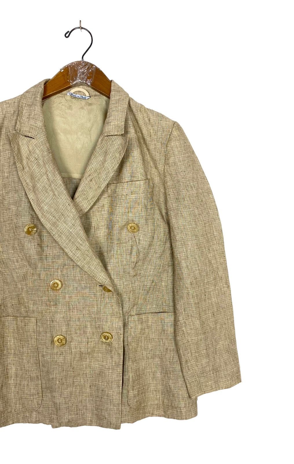 Vintage Rare‼️ Vtg Marina Rinaldi Linon Double Breasted Blazer Italy Size M / US 6-8 / IT 42-44 - 3 Thumbnail