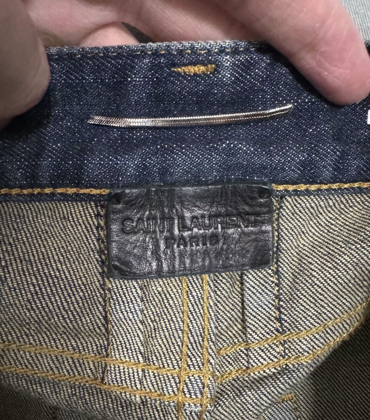 Saint Laurent Paris × Yves Saint Laurent Saint laurent slp 14FW Ghost Claw Wave Basic Blue Jeans Size US 30 / EU 46 - 4 Thumbnail