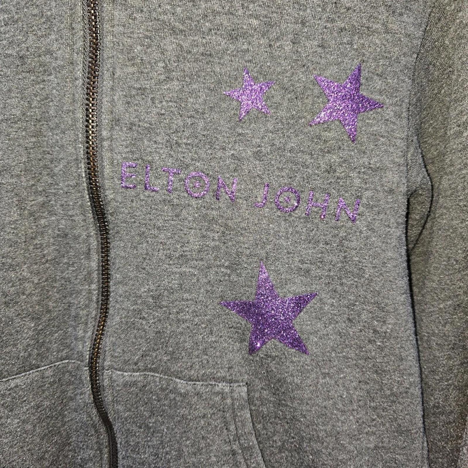 Other Elton John Grey and Purple Hoodie Zip Up Jacket Size S / US 4 / IT 40 - 2 Thumbnail