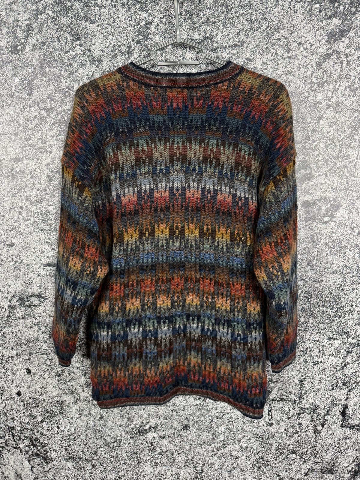 Vintage The Alpaca Collection Cardigan Multicolor Sweater M