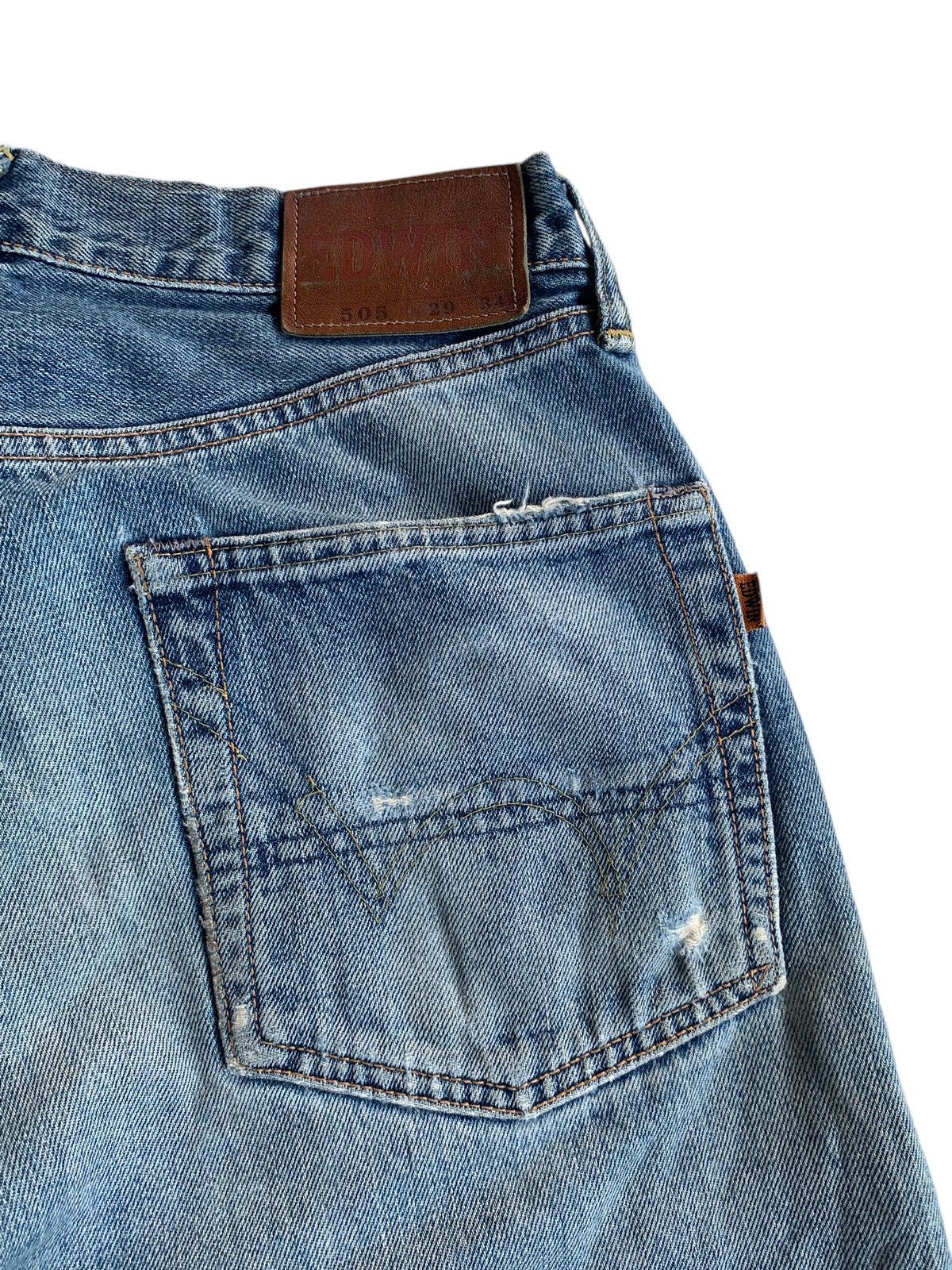 Kapital VINTAGE EDWIN 505 SELVEDGE FADED DISTRESSED DENIM 🎌☠️ Size US 29 - 12 Thumbnail