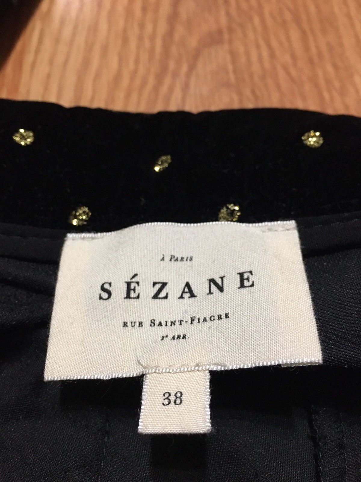 Sezane SEZANE Velvet Gold Polka Dots Jumpsuit Womens Size EU 38 Size 27" / US 4 / IT 40 - 12 Thumbnail