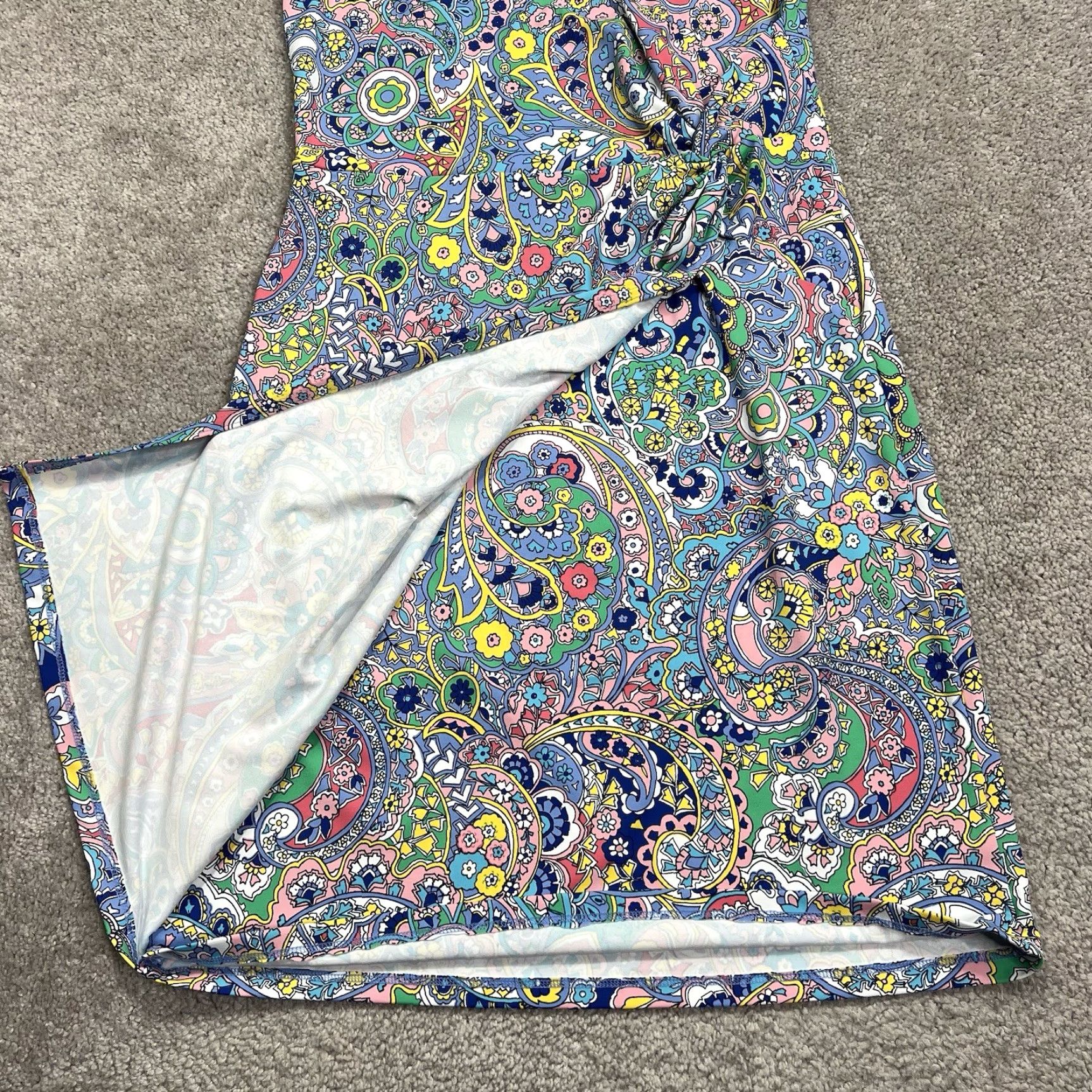 Talbots VINTAGE? No — Talbots Shift Dress Women’s Petite Small SP Faux Wrap Paisley Floral Print NWT Blue Yellow Green Pink NWT Size S / US 4 / IT 40 - 5 Thumbnail