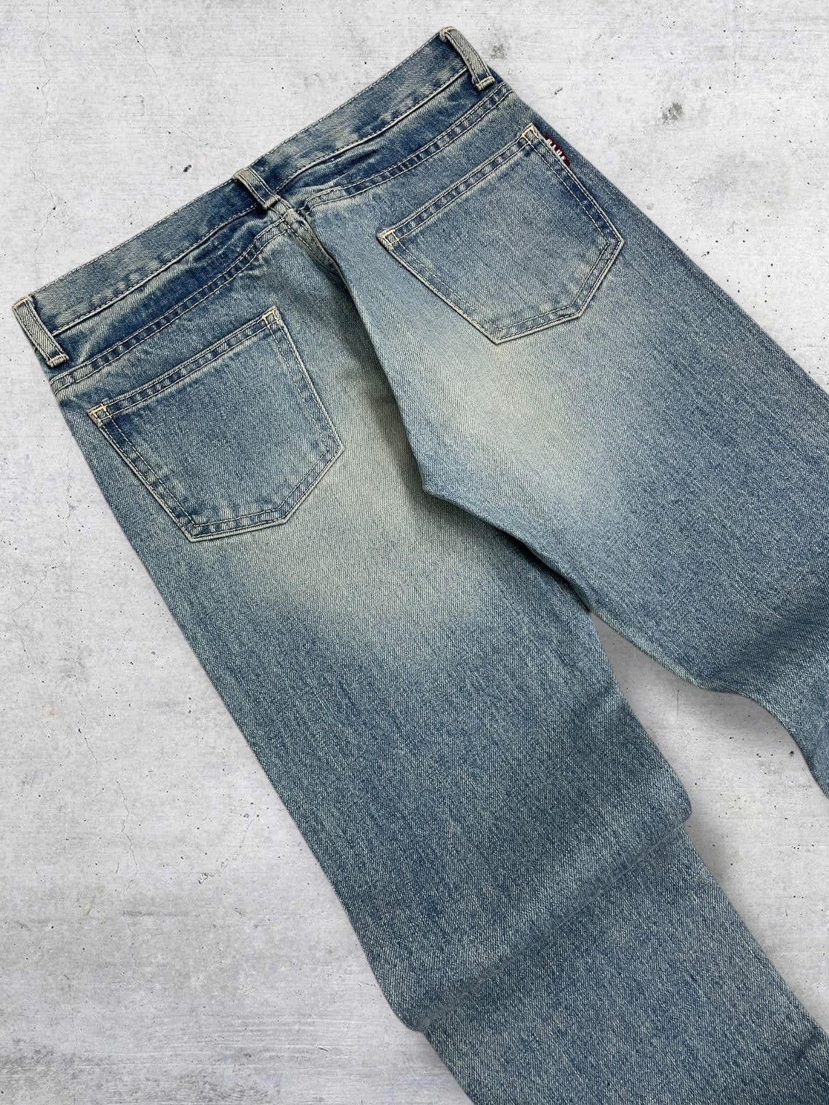 Japanese Brand VINTAGE JAPAN OG BLU BLUE 90S DESIGNER BLUE WASHED DENIM Size US 27 - 14 Thumbnail