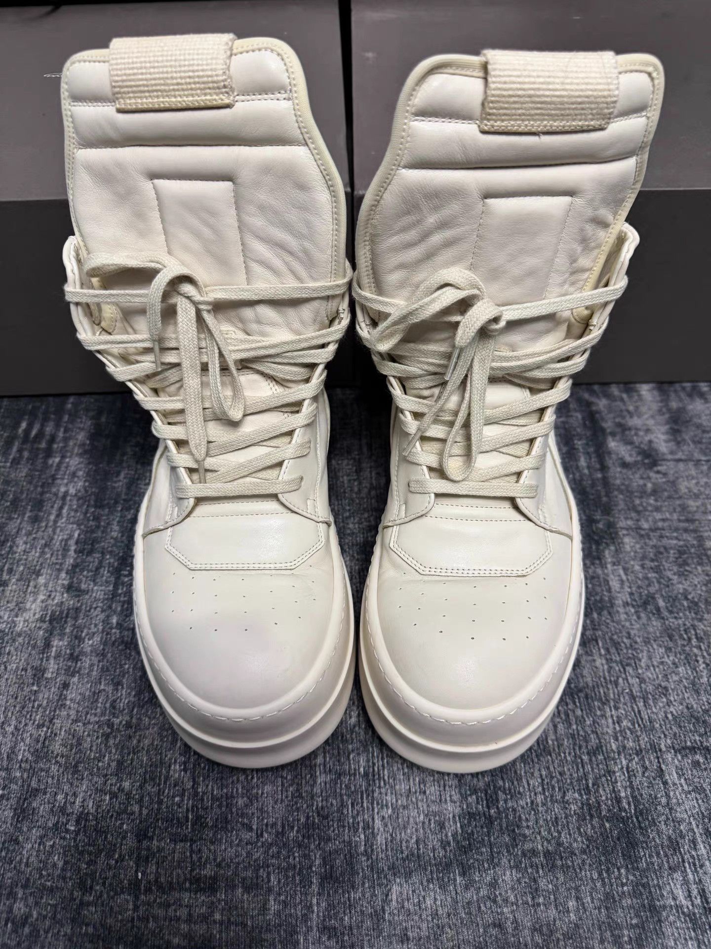Rick Owens Rick Owens Mainline White Thick Sole Triangle Sneakers Size US 6 / EU 39 - 4 Thumbnail