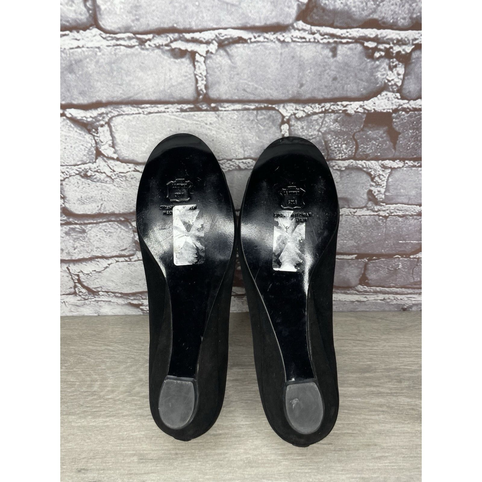 Stuart Weitzman Stuart Weitzman Black Suede Rhinestones Bow Ballet Flats Wom Size US 7.5 / IT 37.5 - 13 Thumbnail