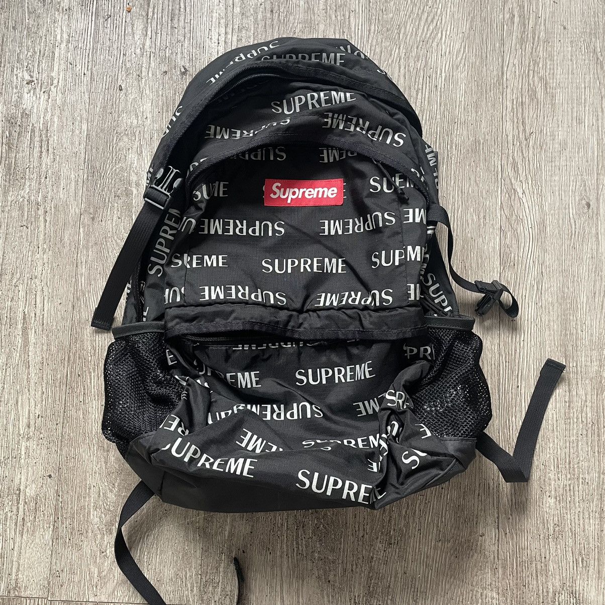 Supreme Supreme FW16 3M Reflective Repeat Backpack Cordura black | Grailed