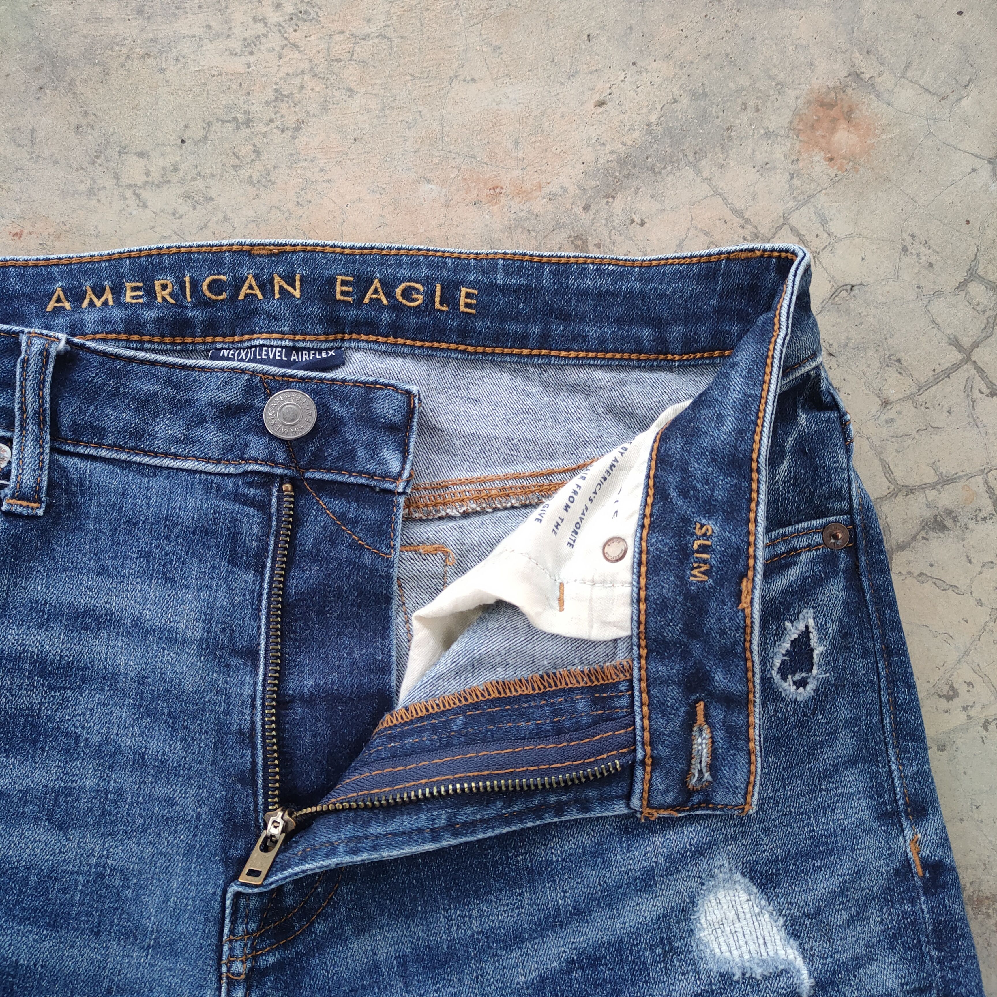 Japanese Brand × Jean × Vintage W32 VINTAGE JAPANESE SKINNY FADED DISTRESSED JEANS PANTS Size US 32 / EU 48 - 7 Thumbnail