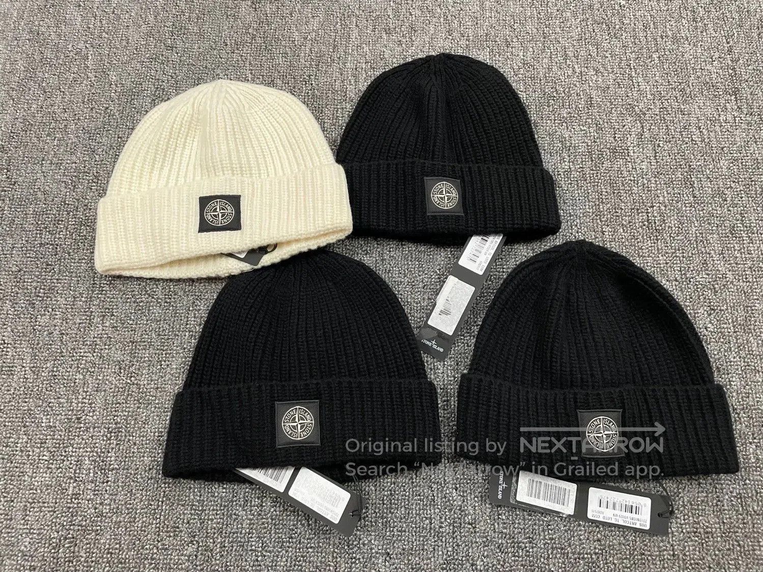 Stone Island stone island beige knit beanie hat. Size ONE SIZE - 2 Thumbnail