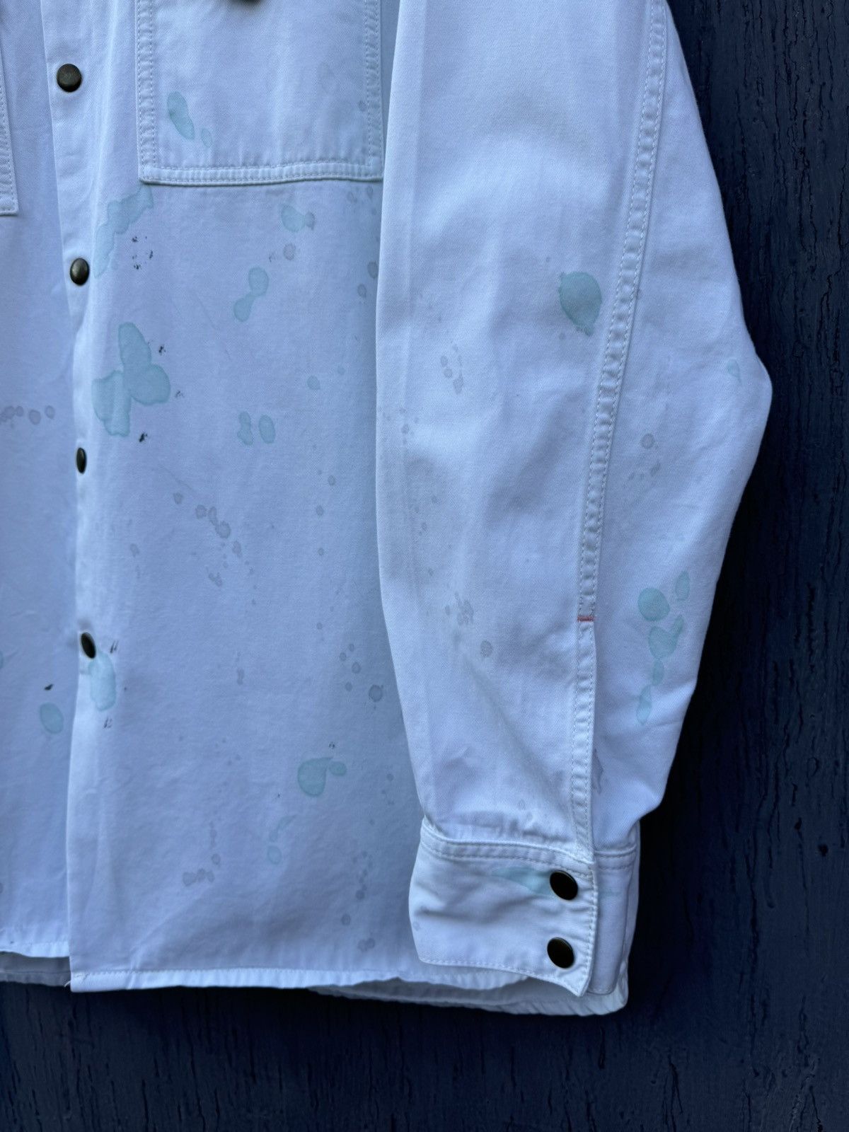 Acne Studios Acne Studios Bla Konst Splatter Painted Denim shirt size M/L Size US M / EU 48-50 / 2 - 5 Thumbnail