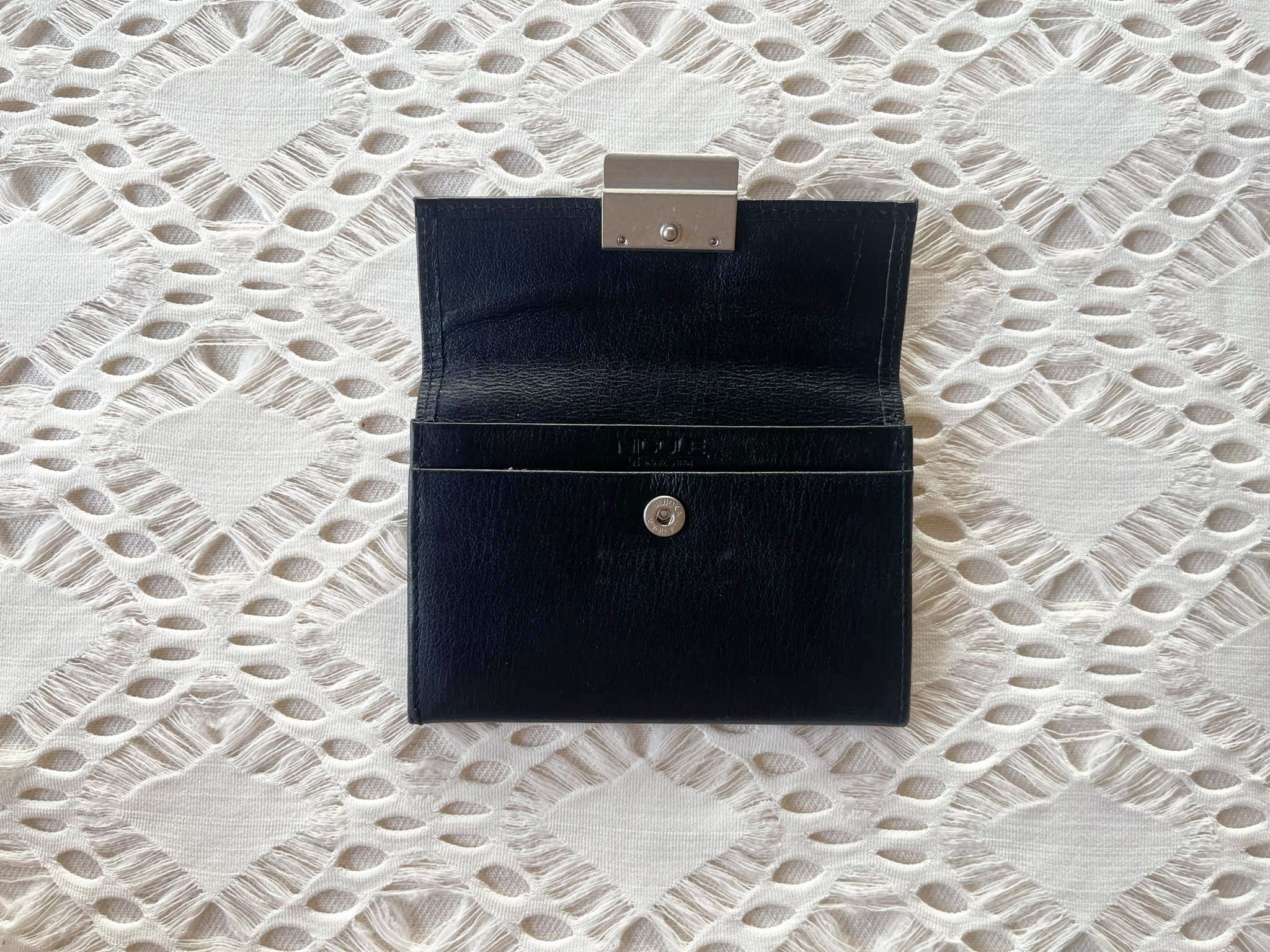 Vintage 90s 'NICOLE' Small and thin size black genuine card holder Size ONE SIZE - 7 Thumbnail