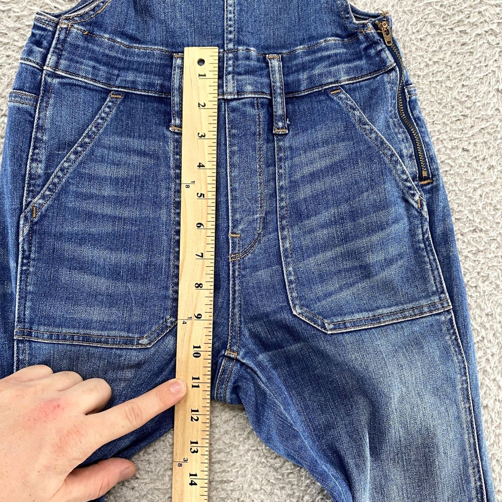 Madewell Madewell Overalls Womens XS Denim Blue Skinny Stretch Pockets Cotton Polyester Spandex Denim One-Piece Size 26" / US 2 / IT 38 - 5 Thumbnail