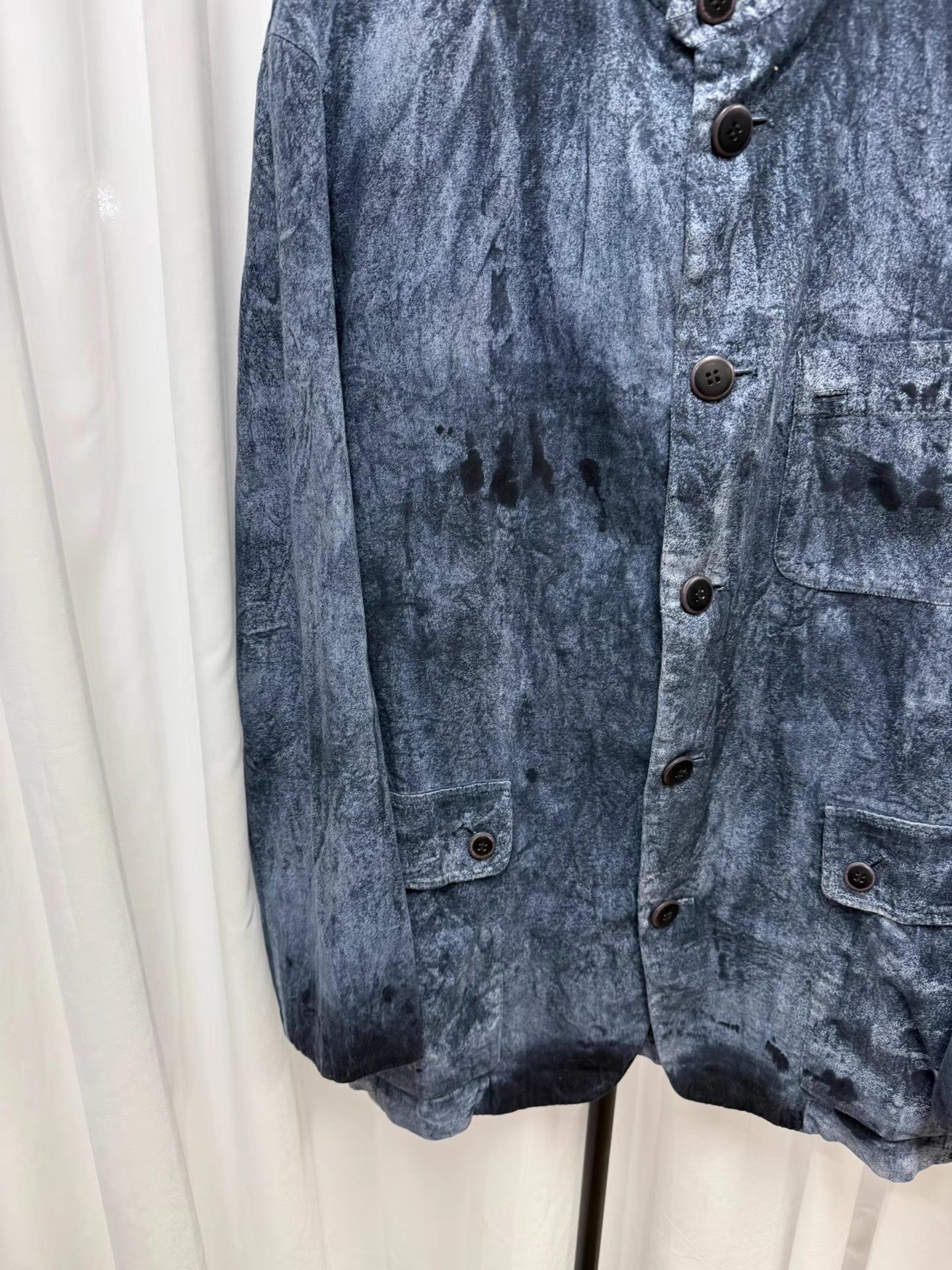 Issey Miyake ISSEY MIYAKE 94AW Frosted Pleats Stand Collar Jacket K20 Size US XL / EU 56 / 4 - 3 Thumbnail