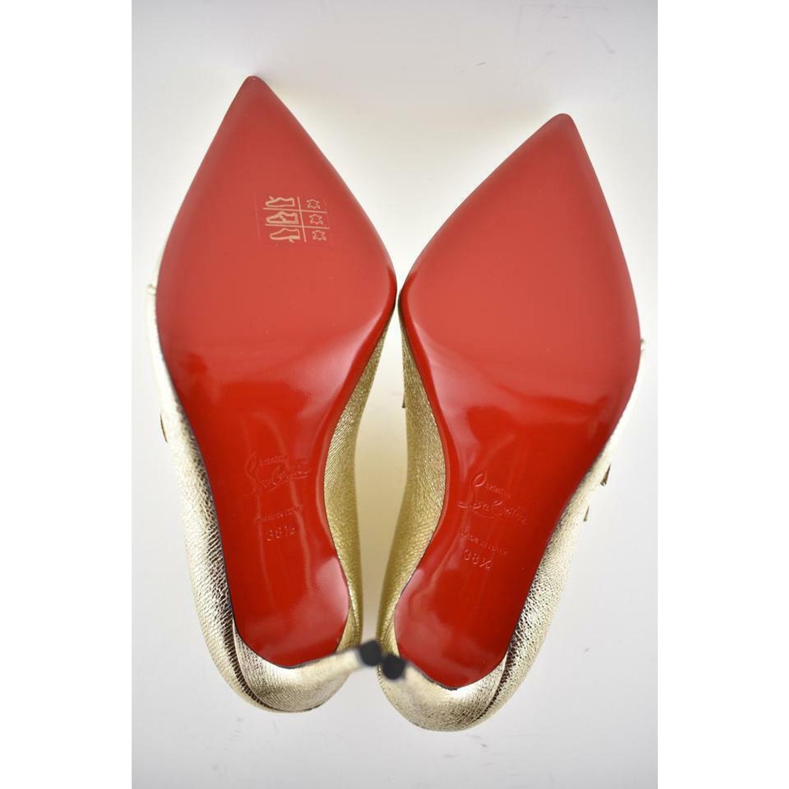 Christian Louboutin Christian Louboutin Triniboot 100 Platine Gold Strap Ankle Size US 8.5 / IT 38.5 - 12 Thumbnail